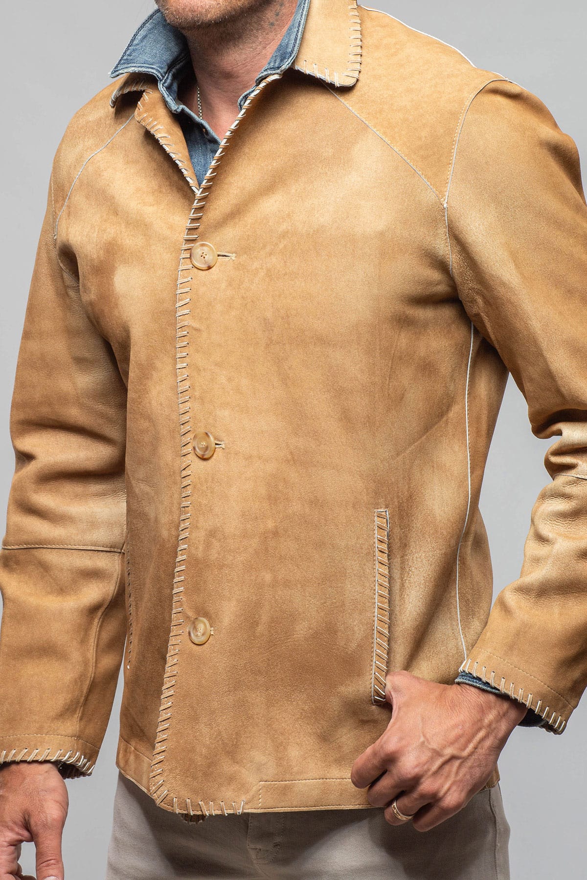 Red Stone Collection Autodromo Nazionale Monza In Palomino Mens - Outerwear - Leather