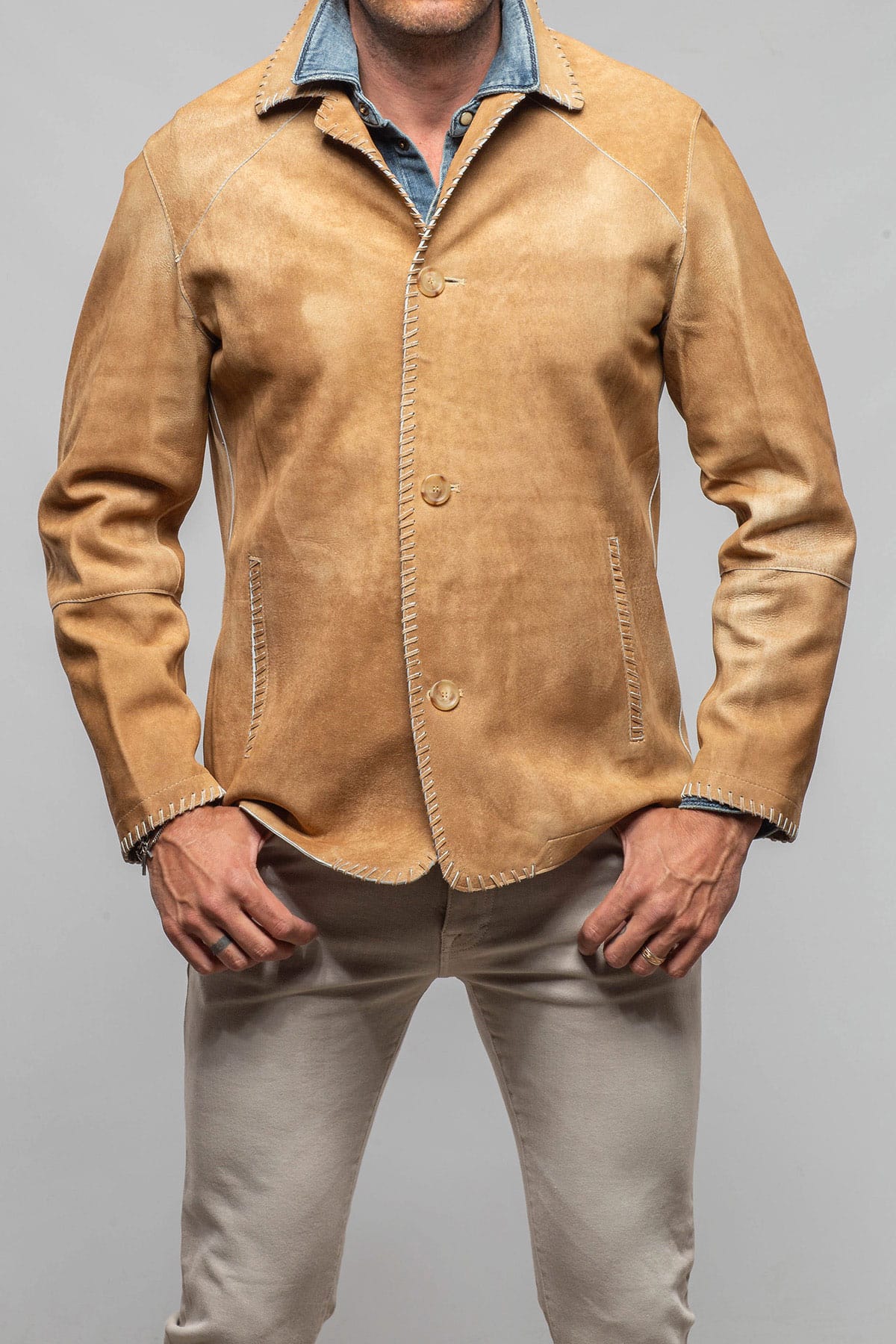 Red Stone Collection Autodromo Nazionale Monza In Palomino Mens - Outerwear - Leather