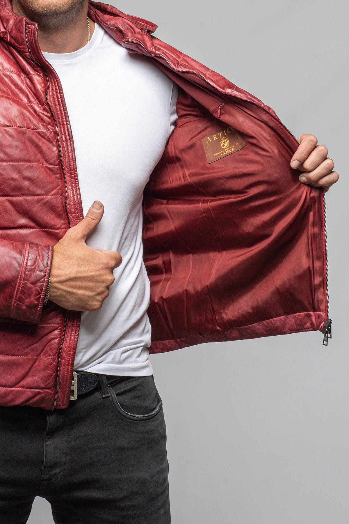 Red Stone Collection Jackson Hooded Retro Puffer Mens - Outerwear - Leather