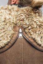 Rustic Mid length Shearling In Anticato - AXEL'S