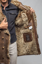 Rustic Mid length Shearling In Anticato - AXEL'S