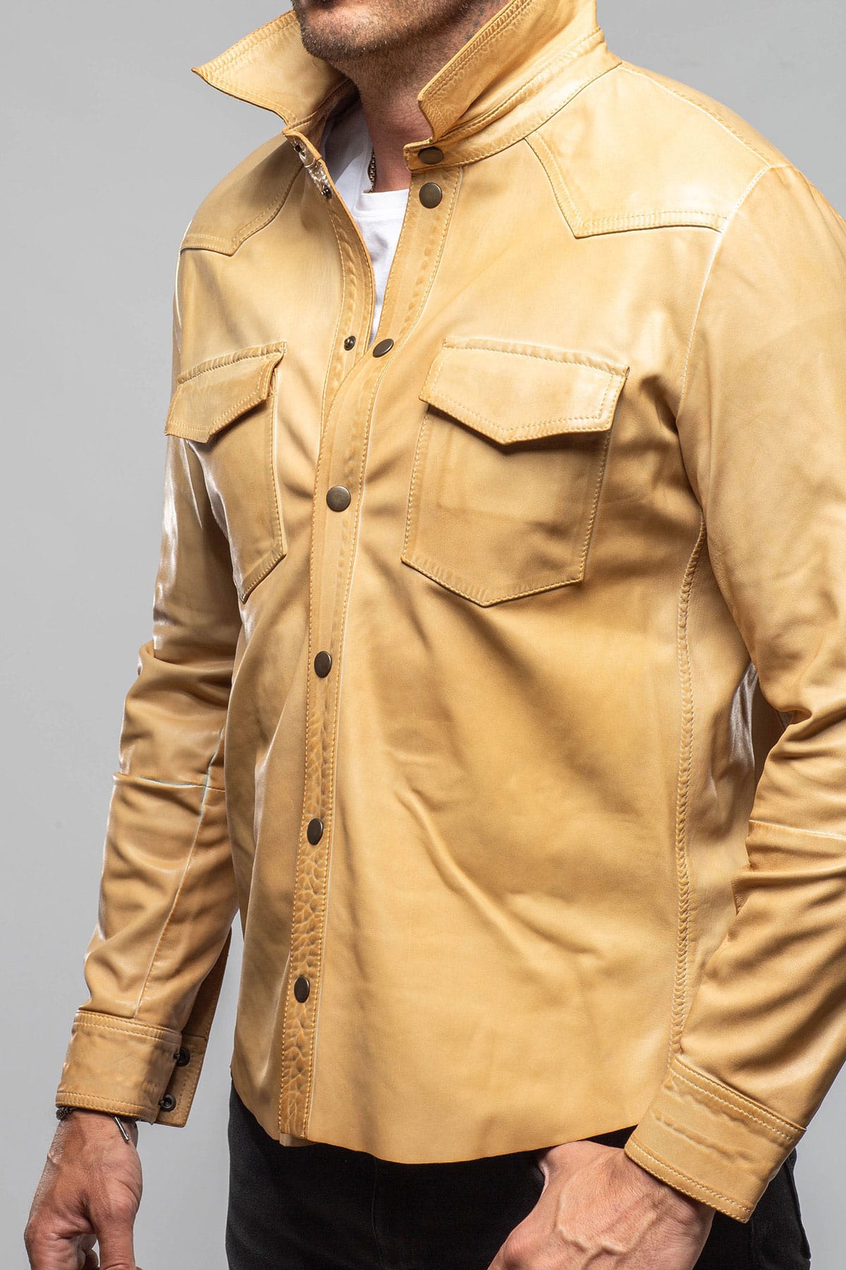Red Stone Collection Sequoia Snap Shirt Mens - Outerwear - Leather