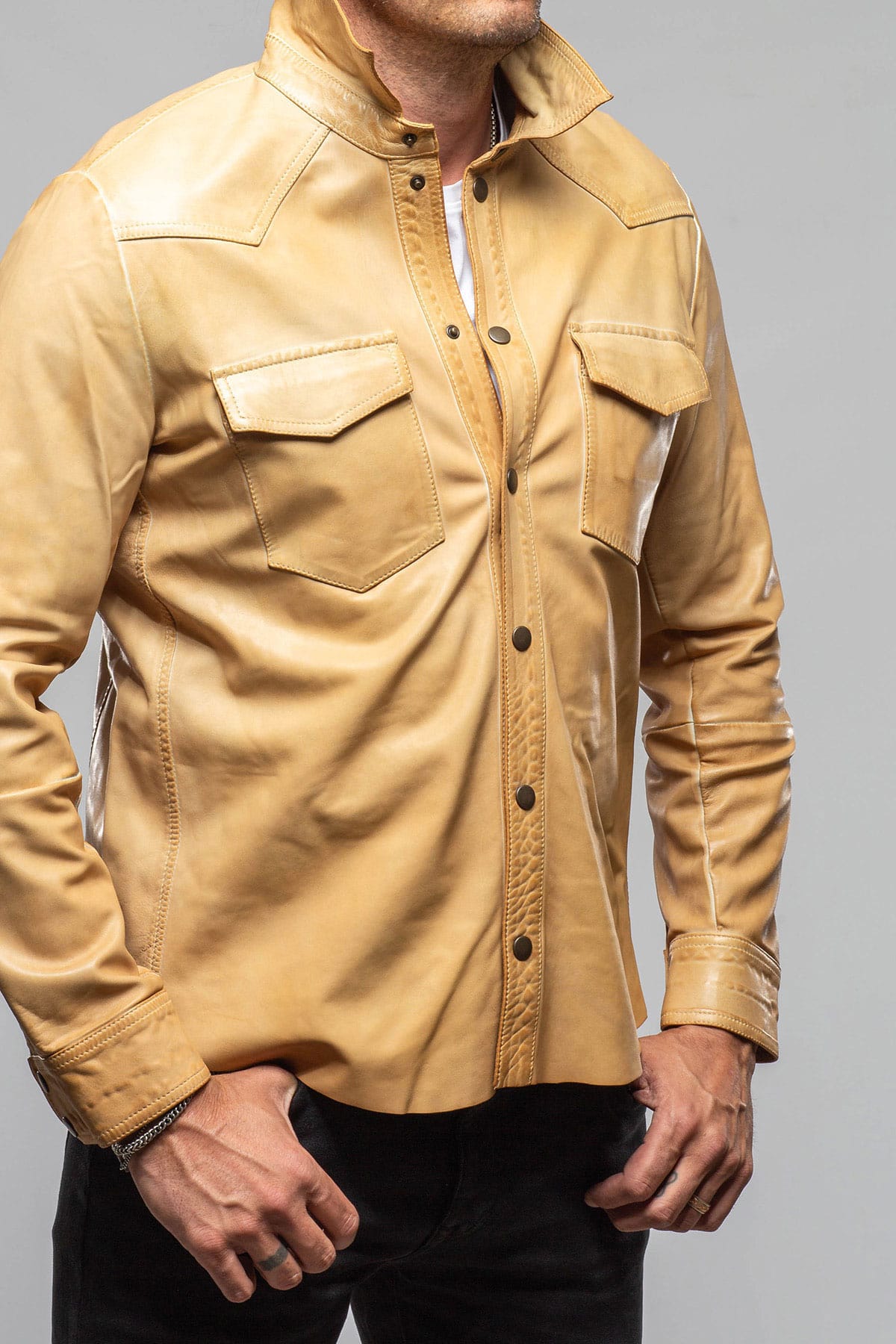 Red Stone Collection Sequoia Snap Shirt Mens - Outerwear - Leather