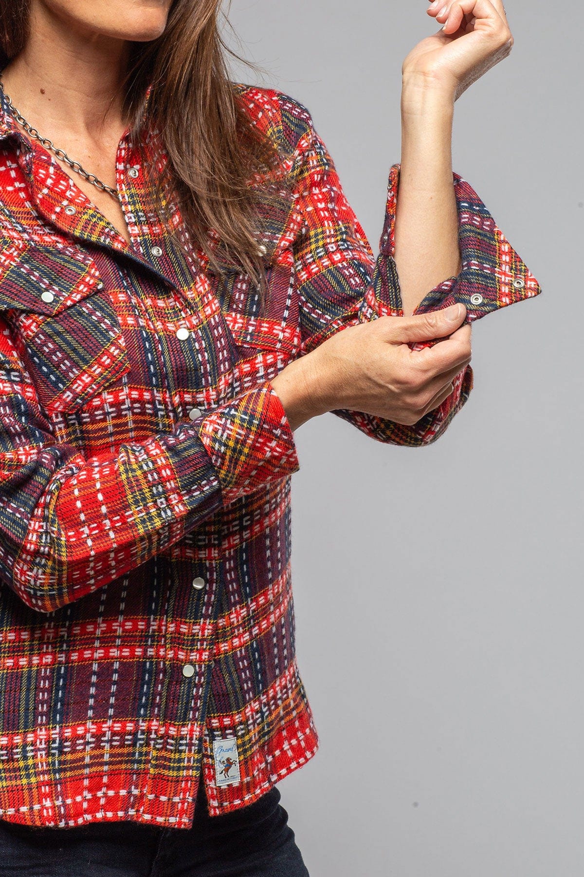 Richard Grand Daria Basket Weave Cashmere Shirt In Persimmons Ladies - Tops