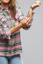 Fireside Cashmere Flannel Snap Shirt In Pink - AXEL'S