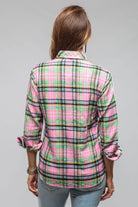 Fireside Cashmere Flannel Snap Shirt In Pink - AXEL'S
