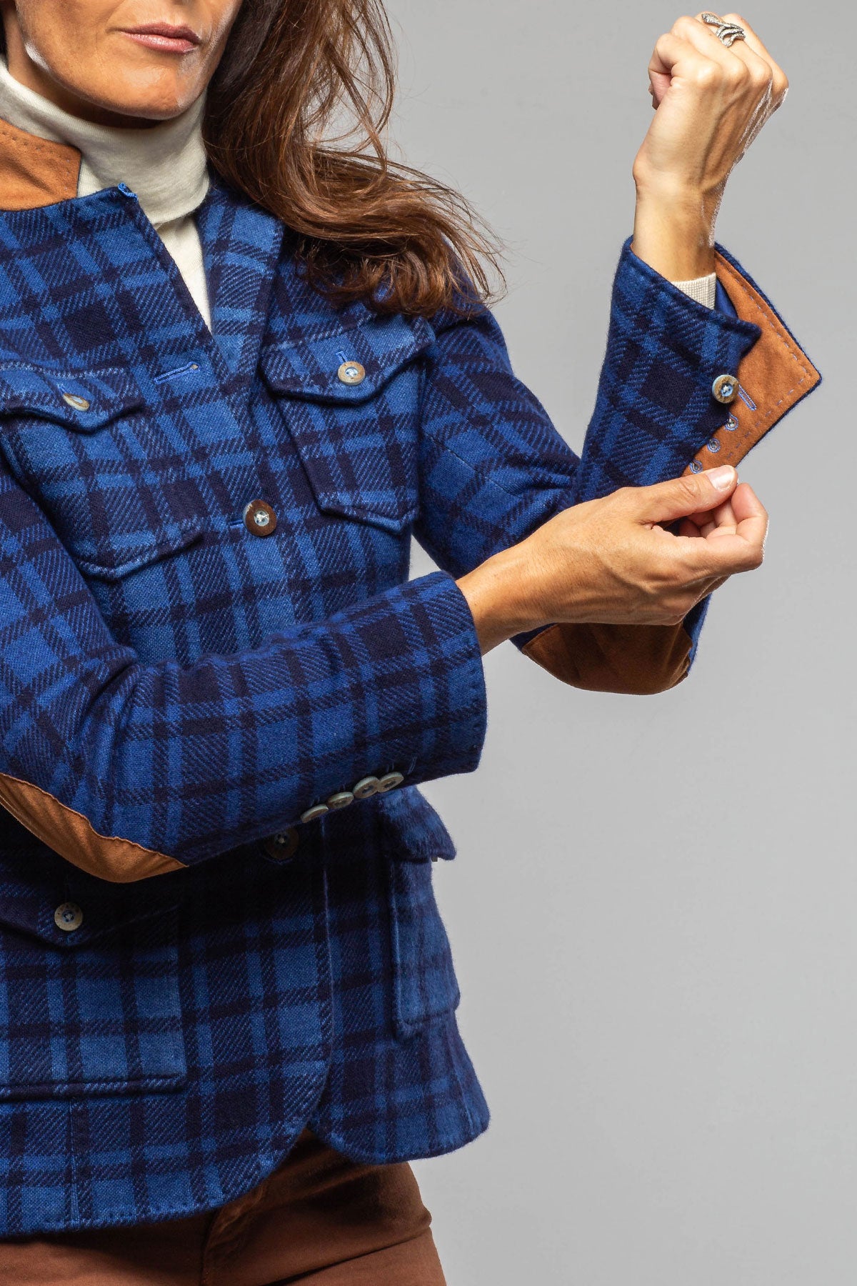 Hannah Plaid Cashmere Jacket - AXEL'S