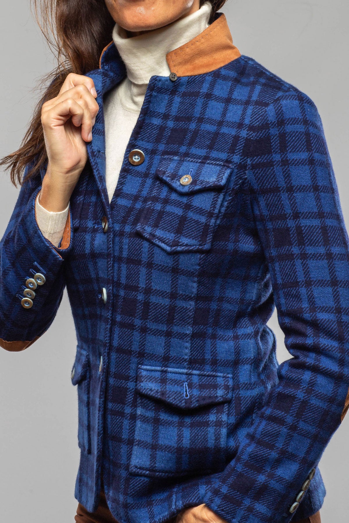 Hannah Plaid Cashmere Jacket - AXEL'S