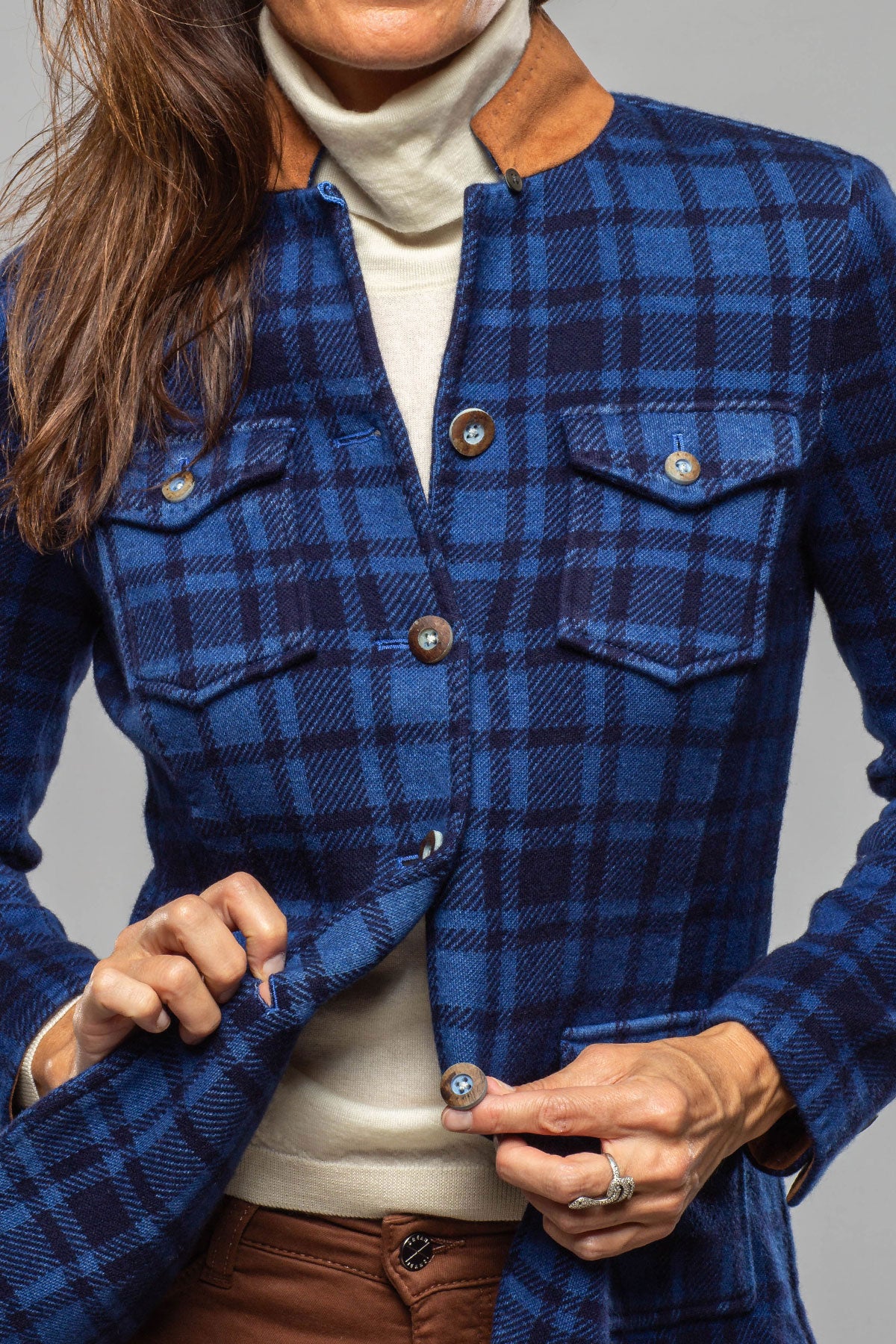 Hannah Plaid Cashmere Jacket - AXEL'S