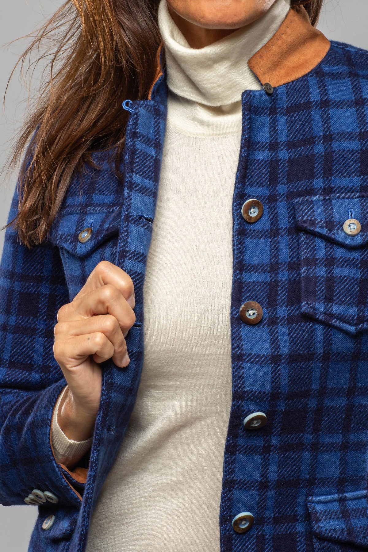 Hannah Plaid Cashmere Jacket - AXEL'S