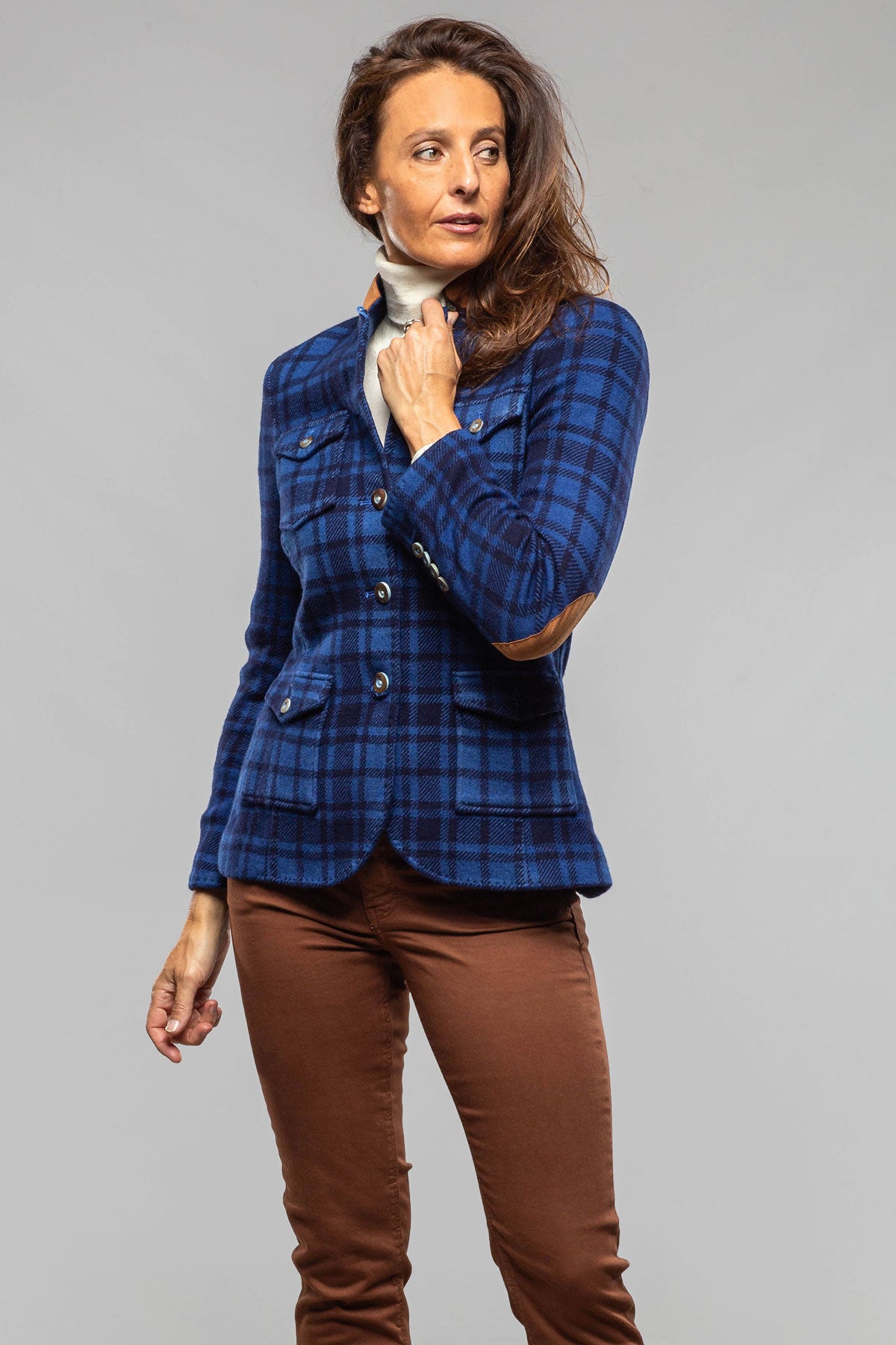 Hannah Plaid Cashmere Jacket - AXEL'S