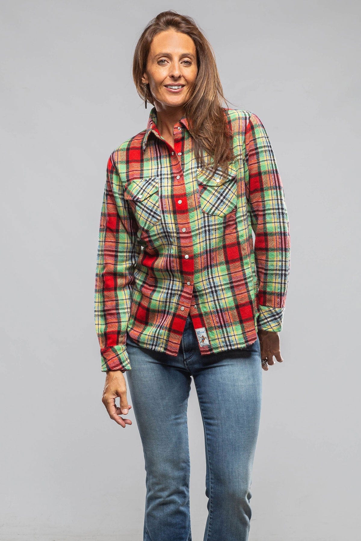 Holiday Plaid Cashmere Western Shirt - AXEL'S