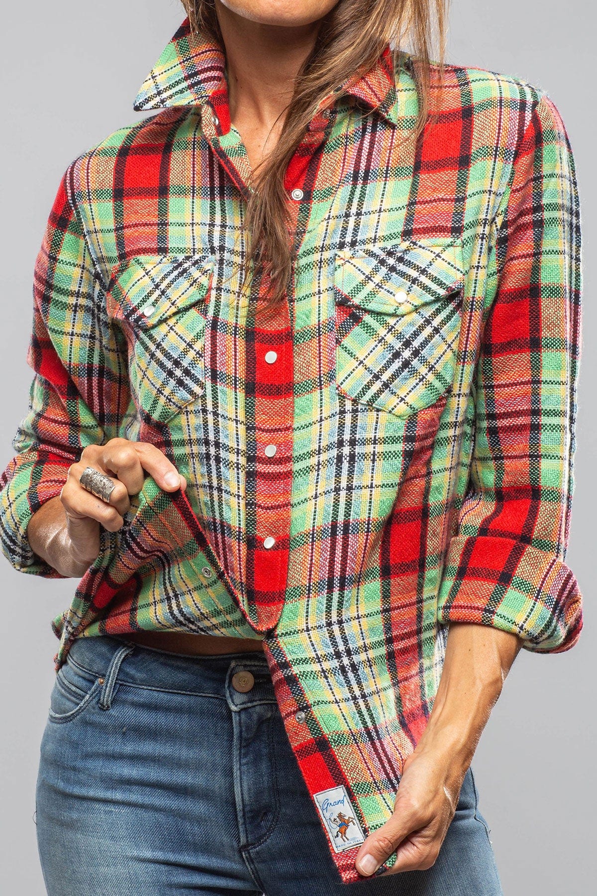 Holiday Plaid Cashmere Western Shirt - AXEL'S