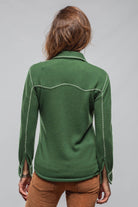 Richard Grand Juliette Embroidered Cashmere Western Shirt In Forest Ladies - Tops