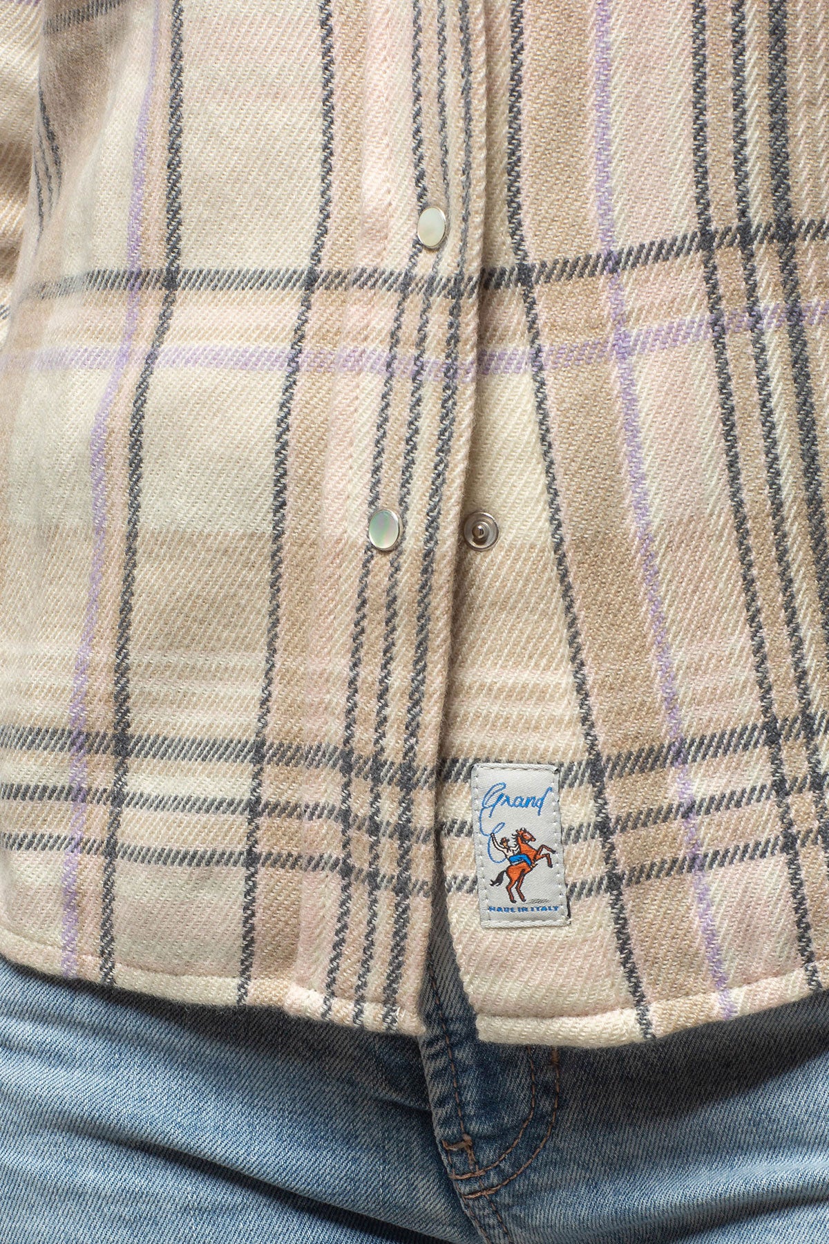 Maybelle Plaid Cashmere Western Snap Shirt - AXEL'S