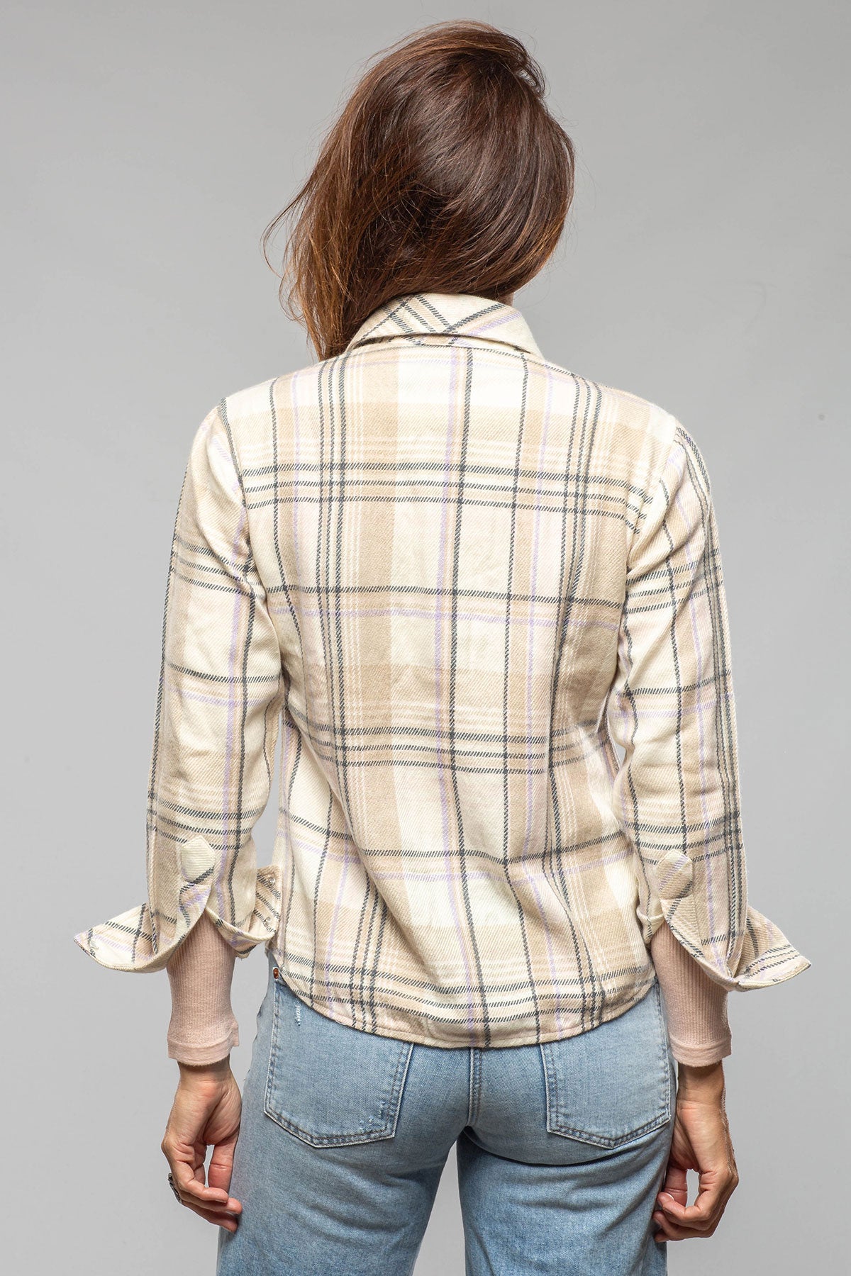 Maybelle Plaid Cashmere Western Snap Shirt - AXEL'S