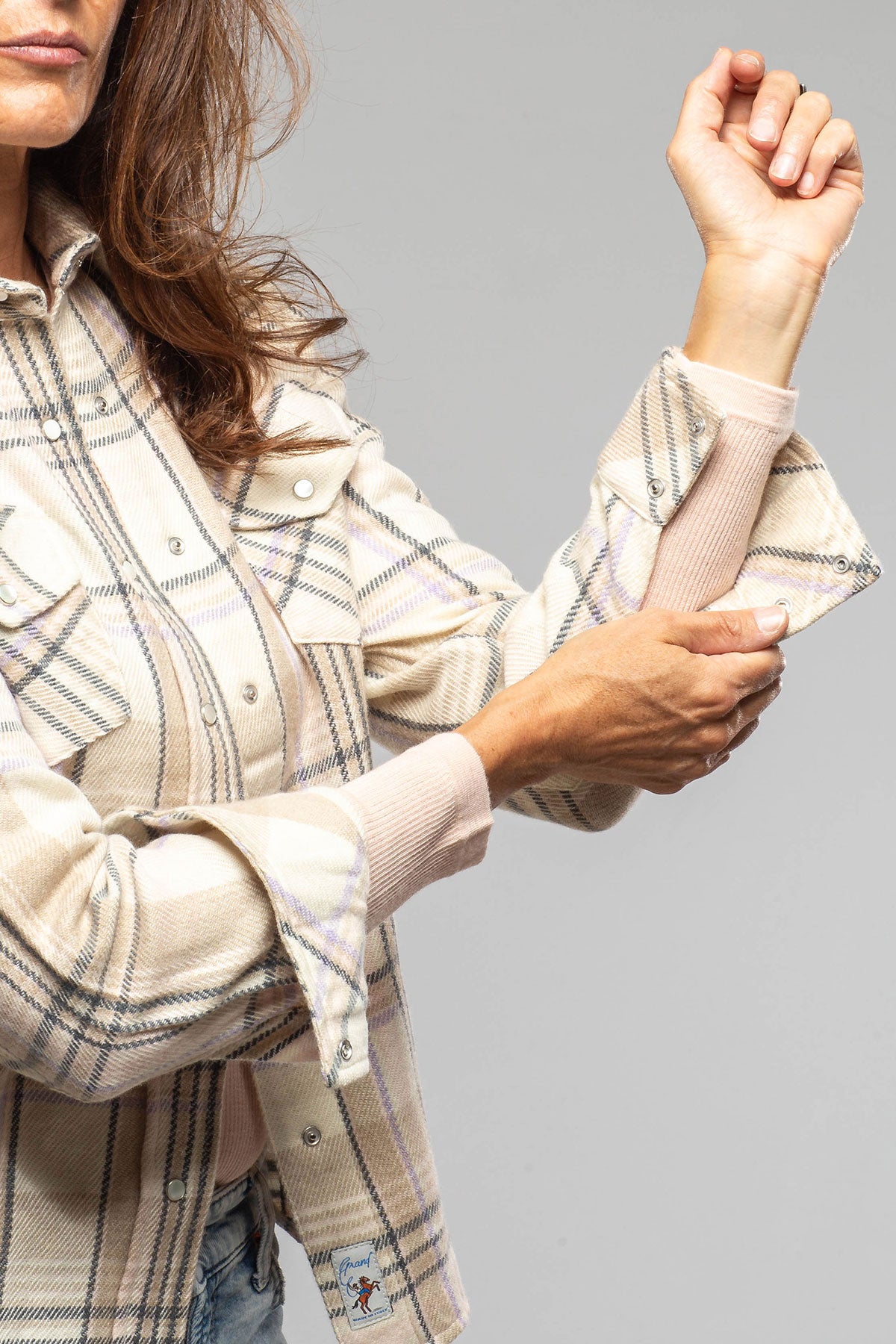 Maybelle Plaid Cashmere Western Snap Shirt - AXEL'S