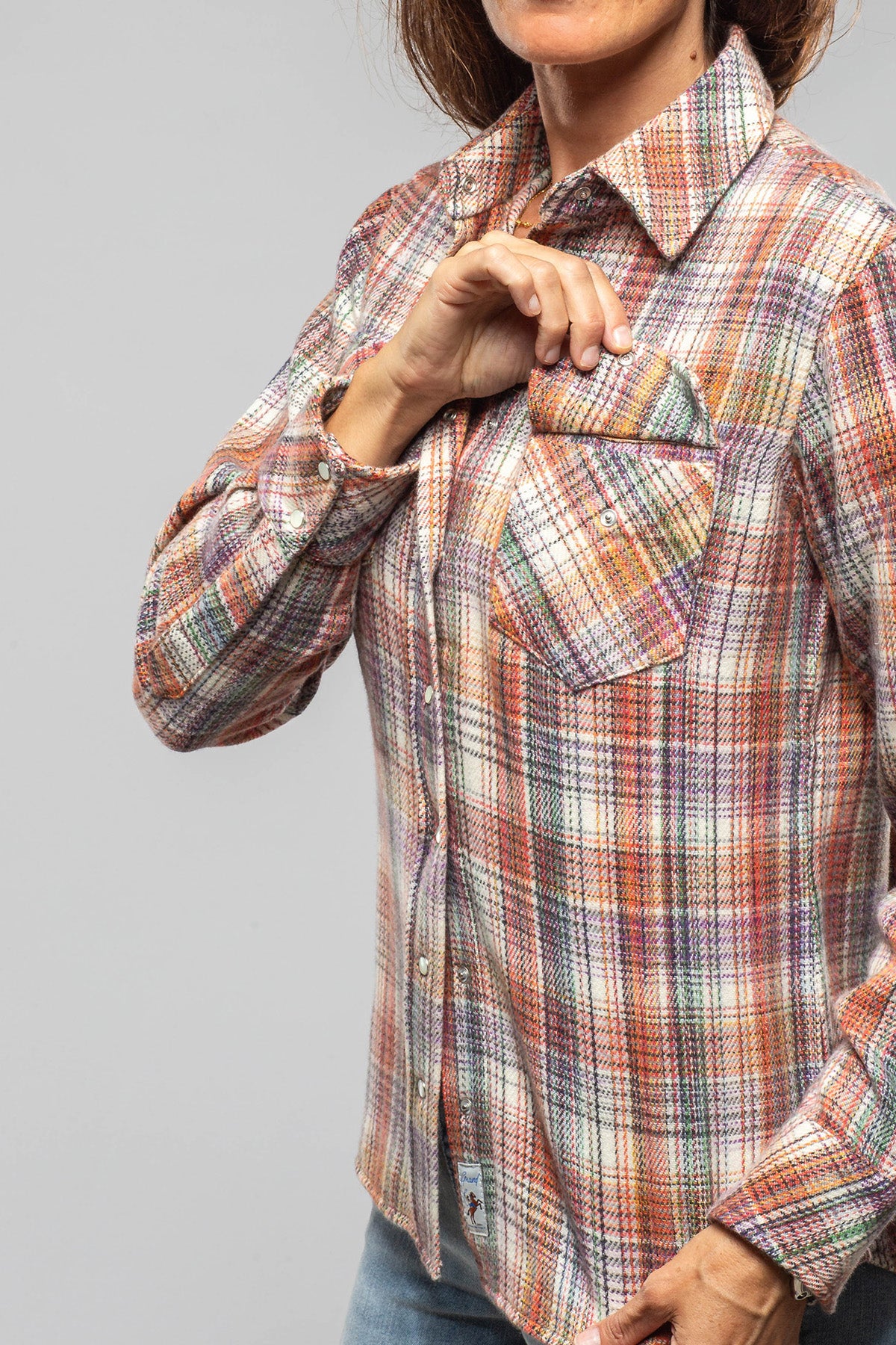 Mylie 48 Colors Printed Weave Cashmere Snap Shirt - AXEL'S