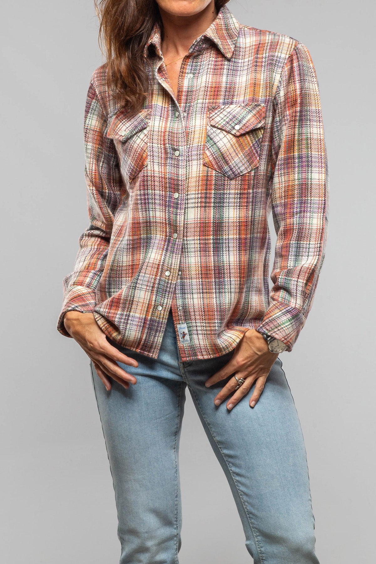 Mylie 48 Colors Printed Weave Cashmere Snap Shirt - AXEL'S