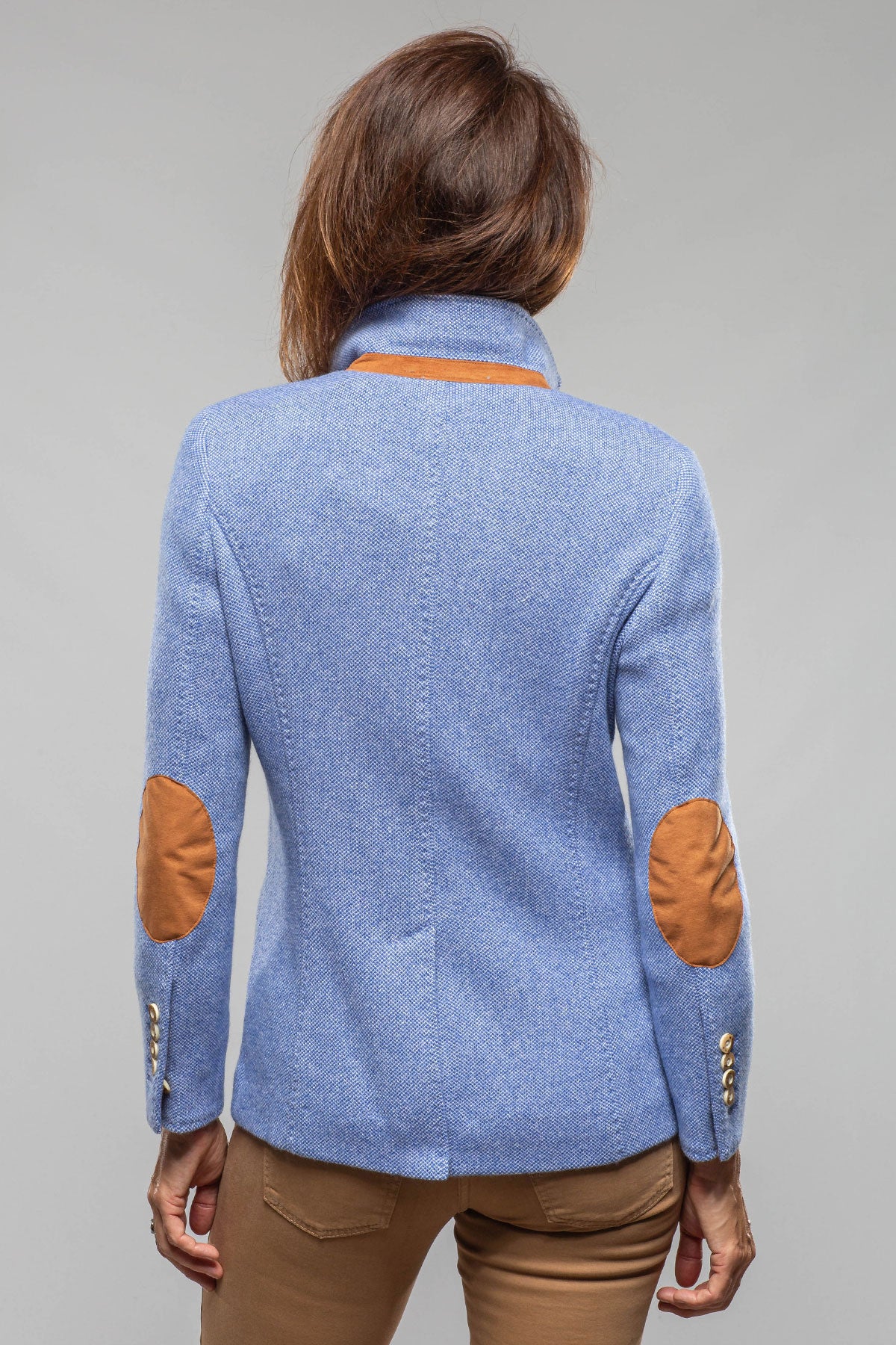 Penny Cashmere Jacket In Denim Melange - AXEL'S