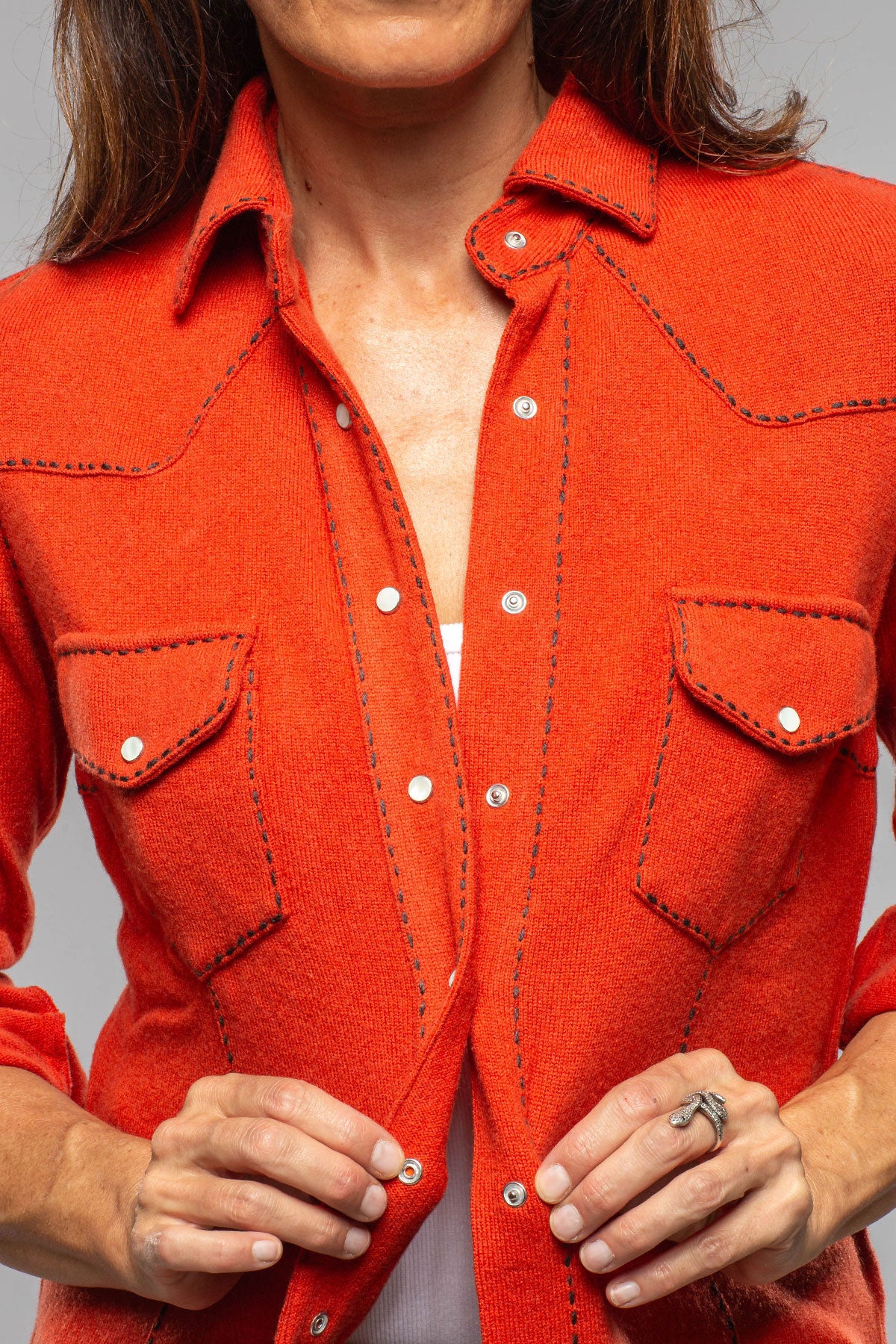 Tammy Cashmere Snap Shirt - AXEL'S