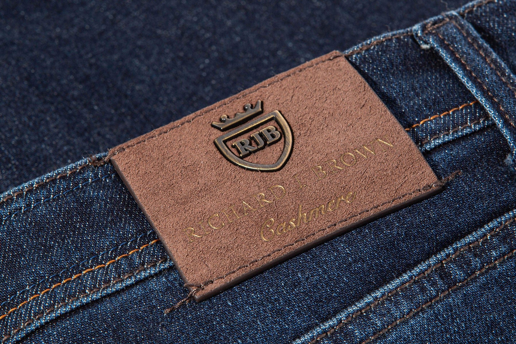 Athens Cashmere Denim 5-Pocket In Dark Wash - AXEL'S