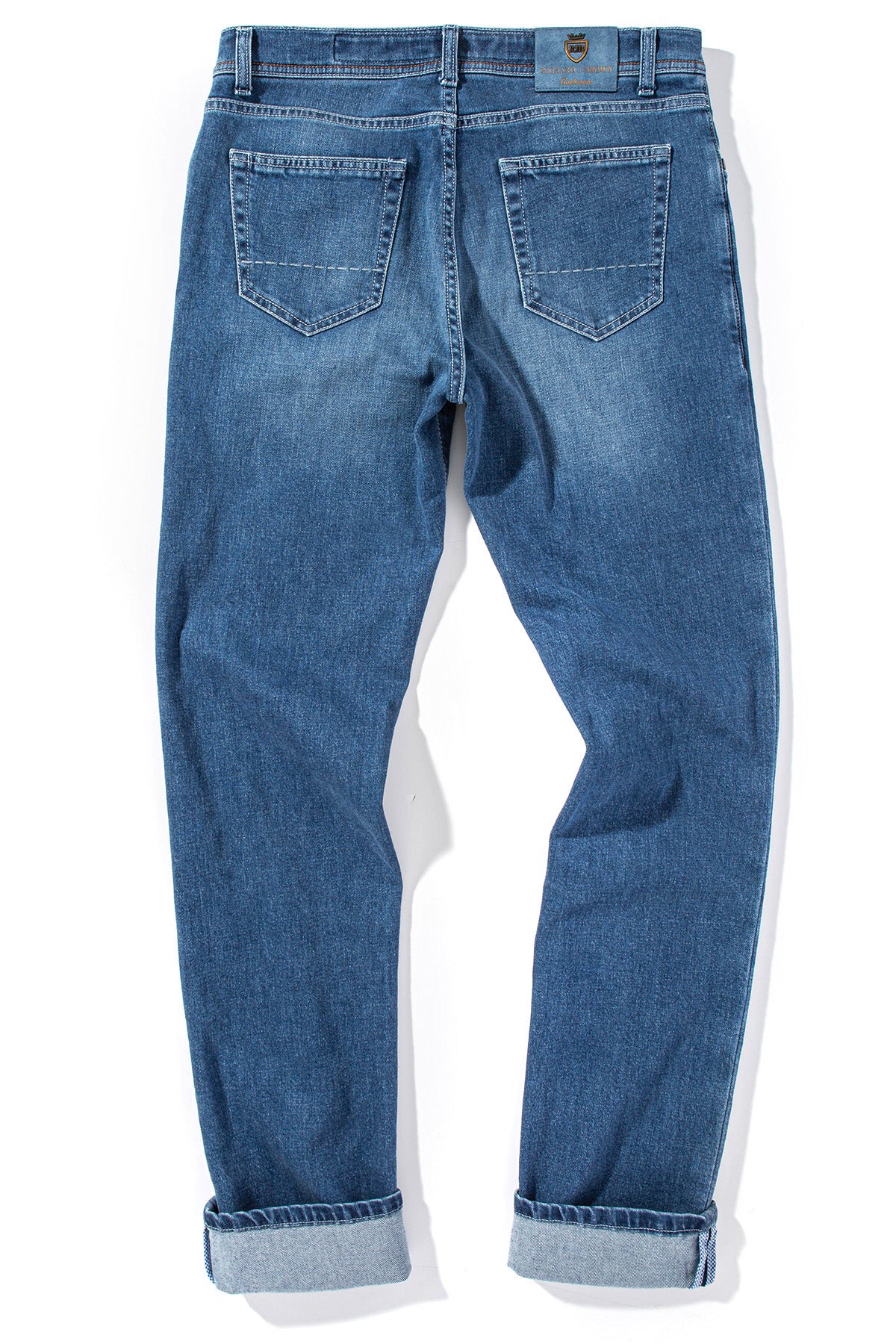 Athens Cashmere Denim 5-Pocket In Light Wash - AXEL'S