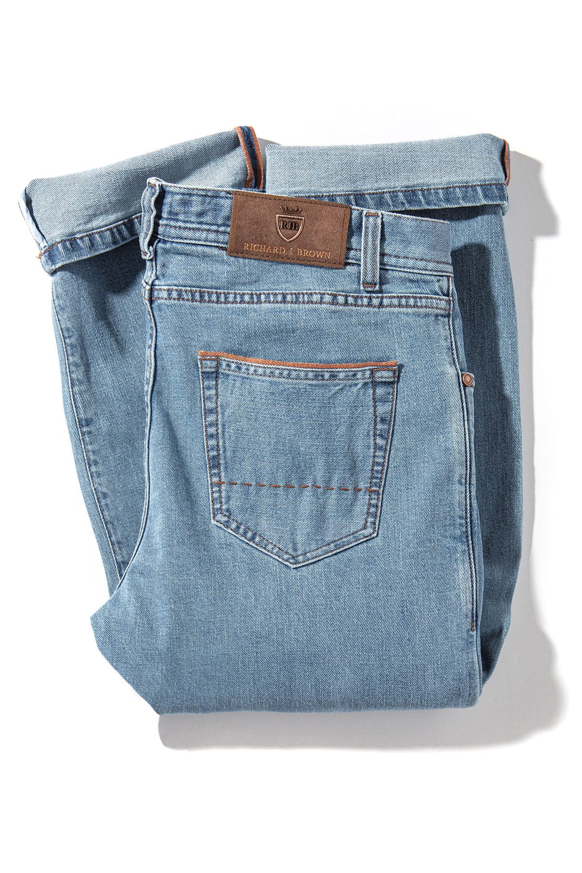 Richard J Brown Durham Selvedge Denim In Light Wash Mens - Pants - 5 Pocket