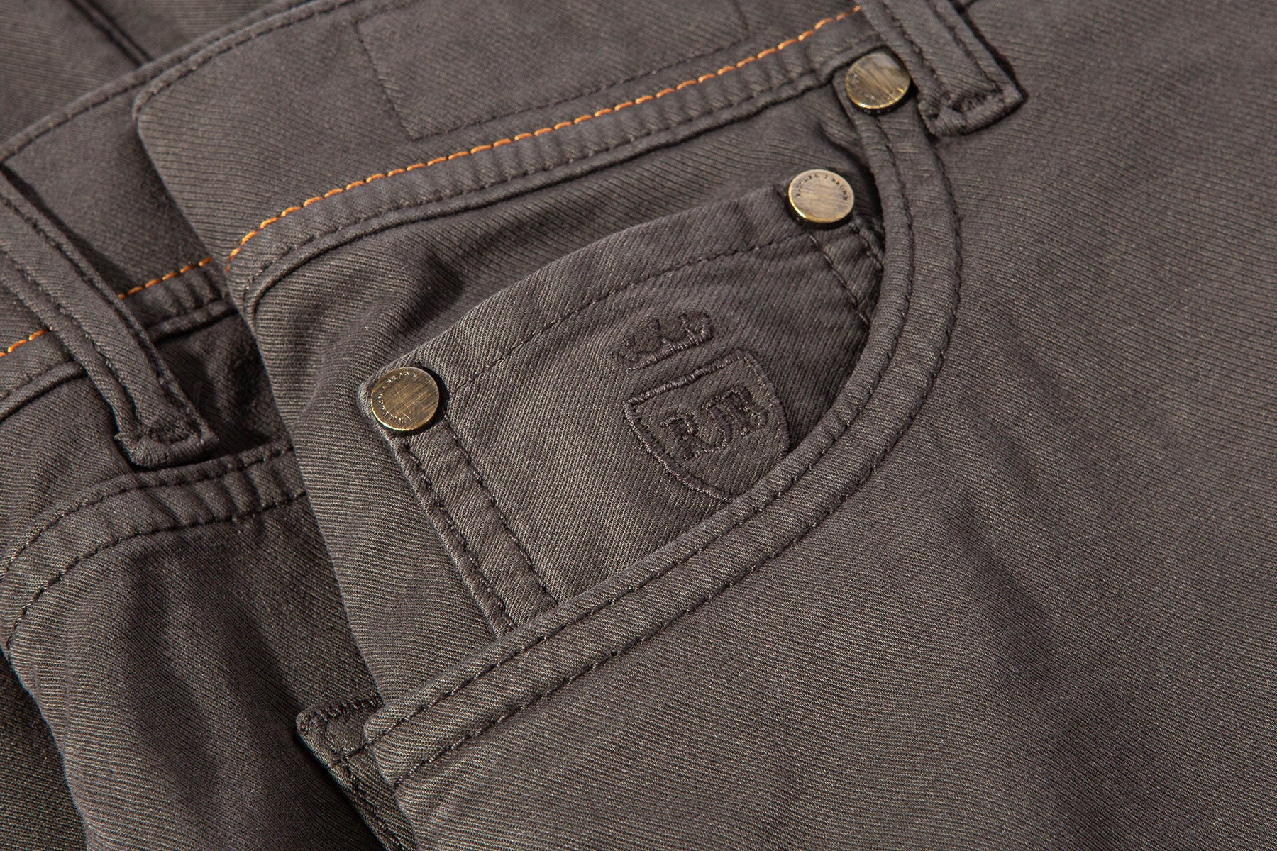 Lawrence Washed Cashmere 5-Pocket In Chocolate - AXEL'S