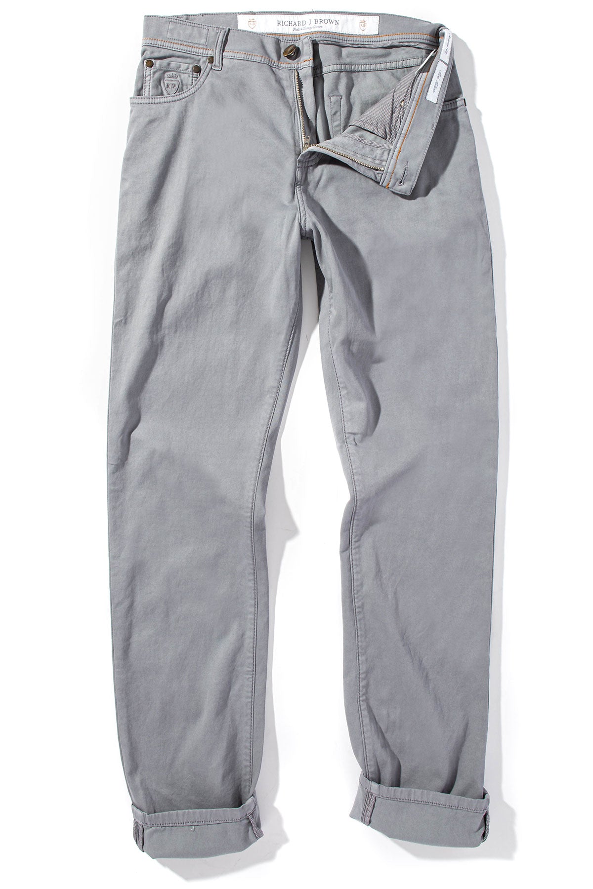 Lawrence Washed Cashmere 5-Pocket In Grey - AXEL'S