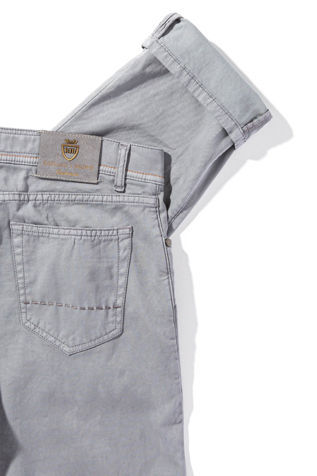 Lawrence Washed Cashmere 5-Pocket In Grey - AXEL'S