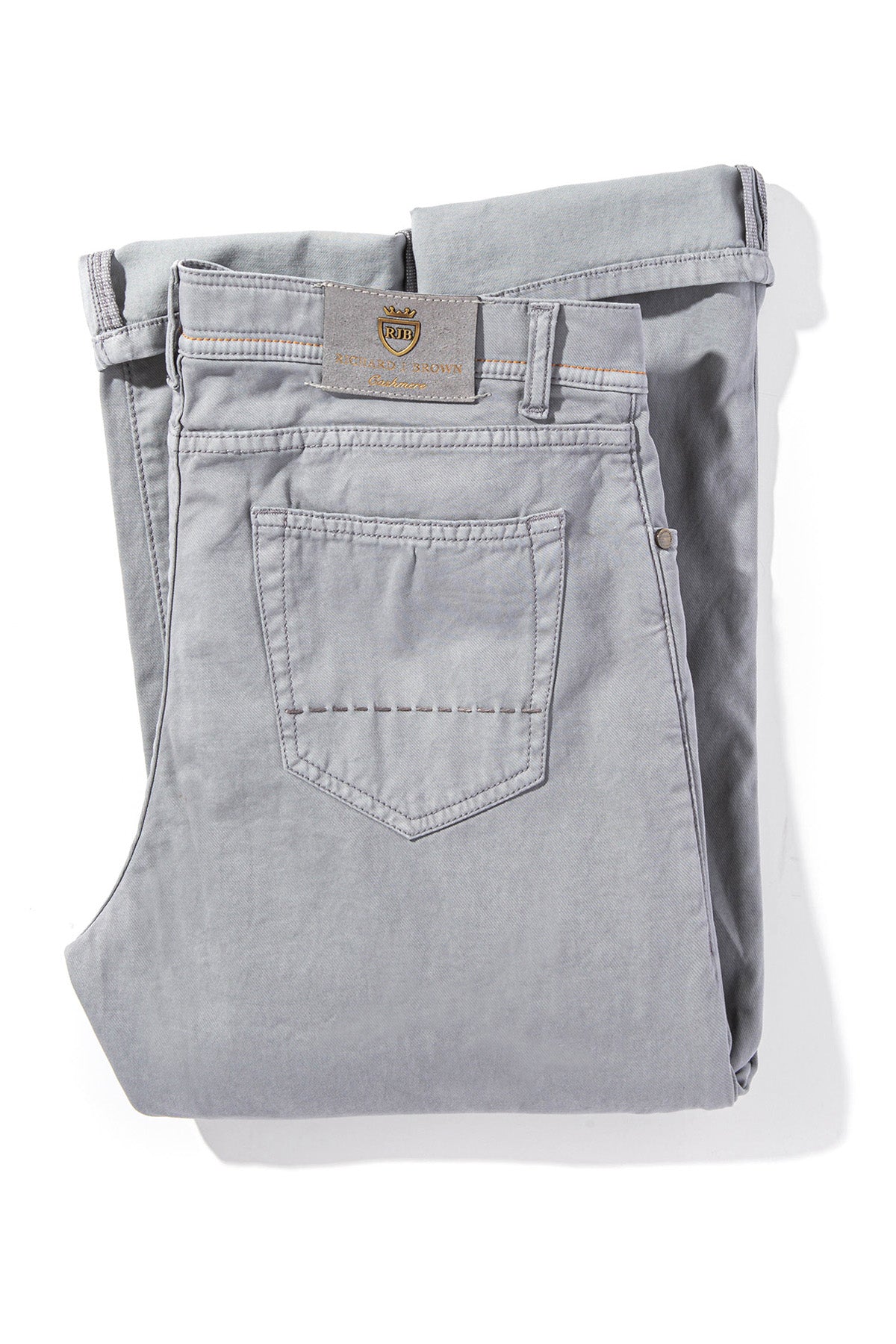 Lawrence Washed Cashmere 5-Pocket In Grey - AXEL'S