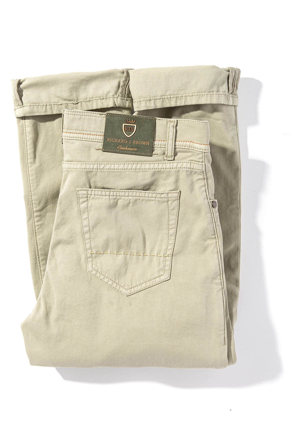Lawrence Washed Cashmere 5-Pocket In Menta - AXEL'S