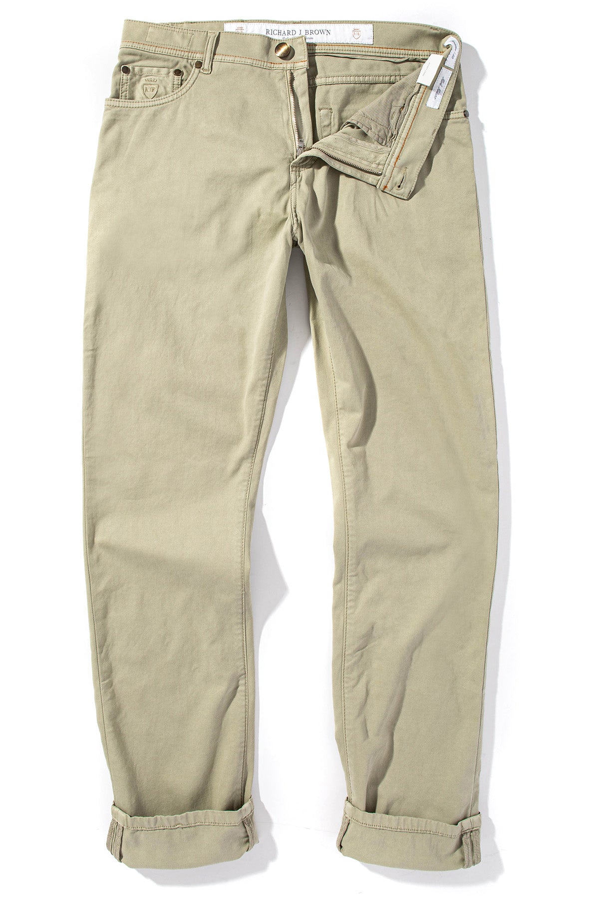 Lawrence Washed Cashmere 5-Pocket In Menta - AXEL'S