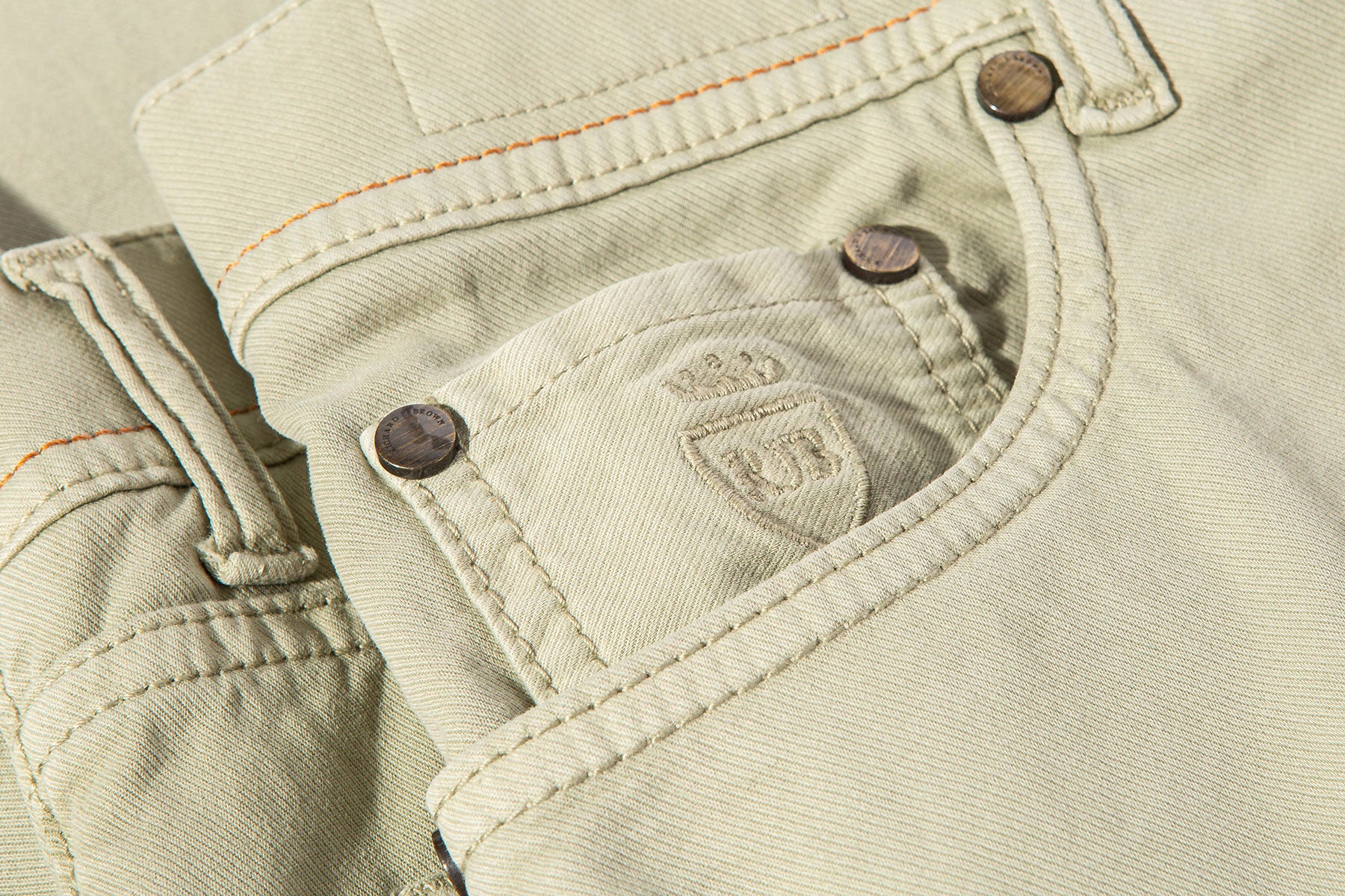 Lawrence Washed Cashmere 5-Pocket In Menta - AXEL'S