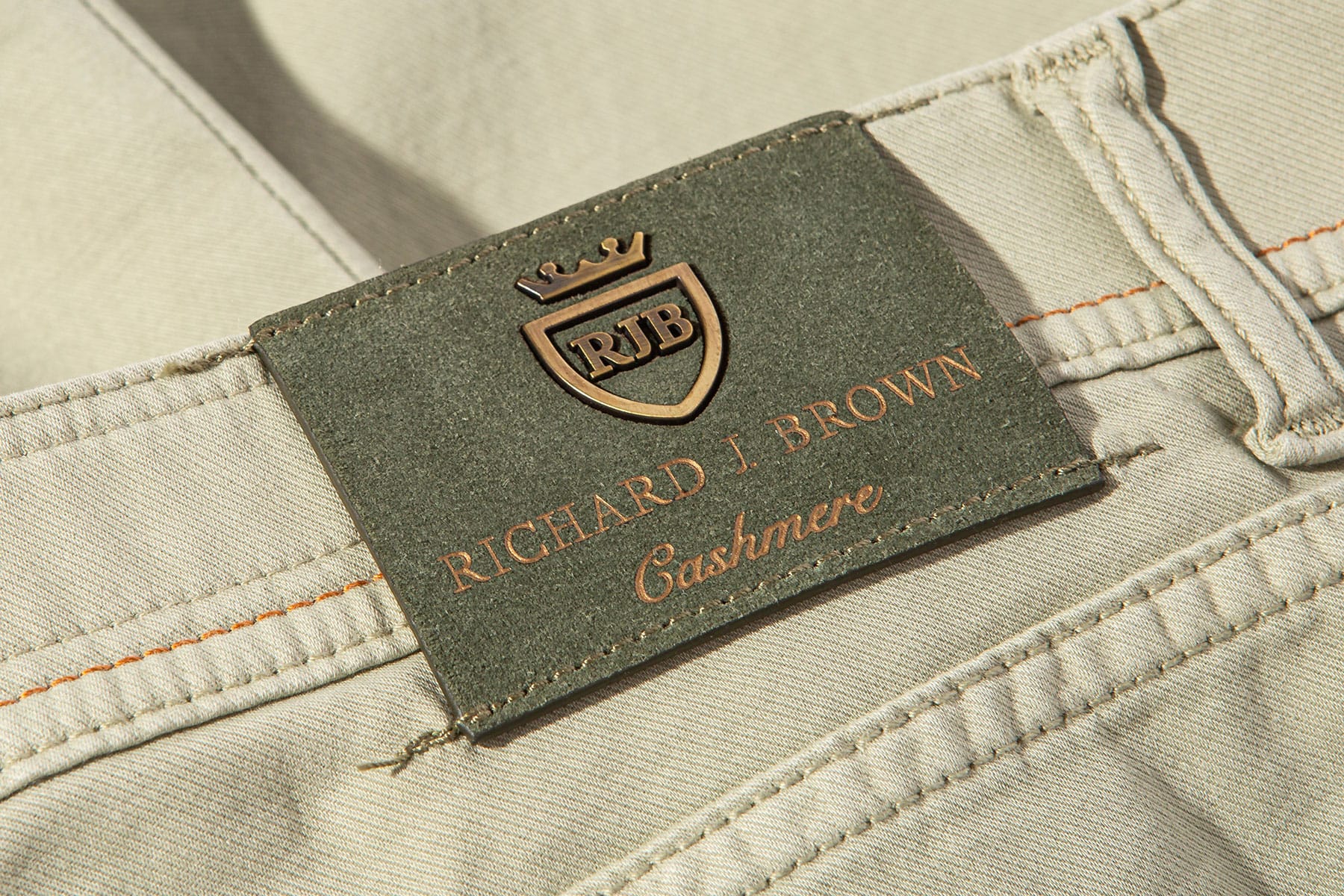 Richard J Brown Lawrence Washed Cashmere 5-Pocket In Menta | Mens - Pants - 5 Pocket