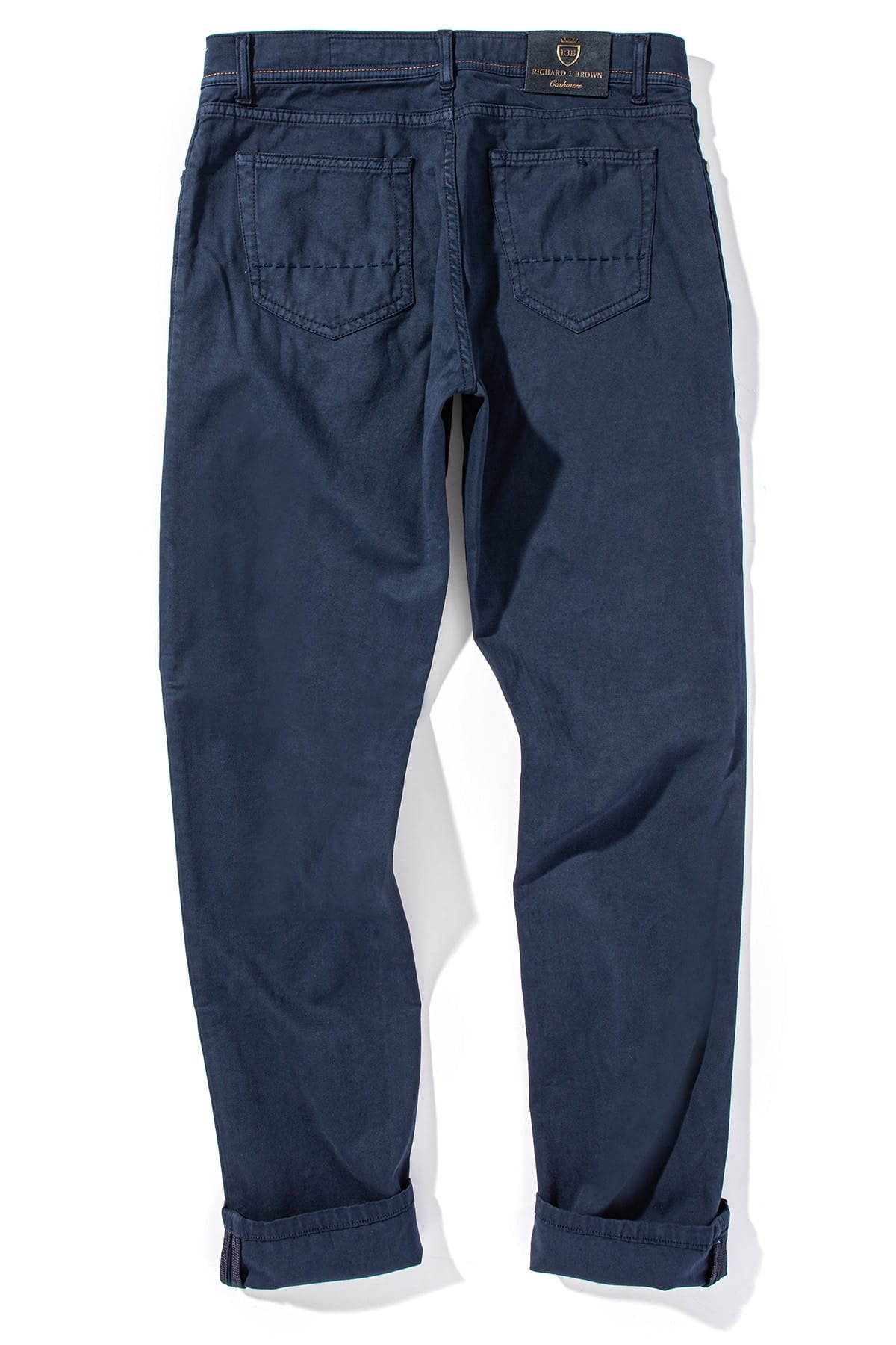 Lawrence Washed Cashmere 5-Pocket In Navy - AXEL'S