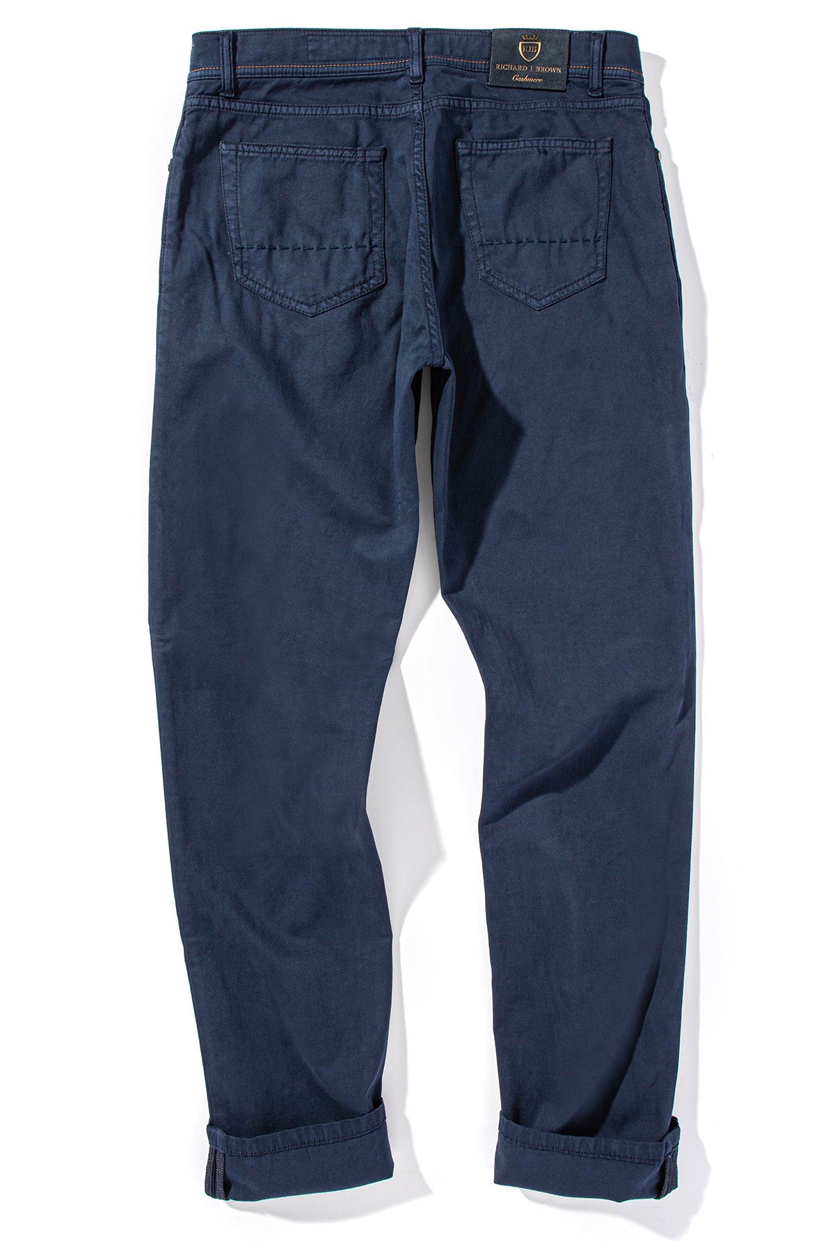Lawrence Washed Cashmere 5-Pocket In Navy - AXEL'S