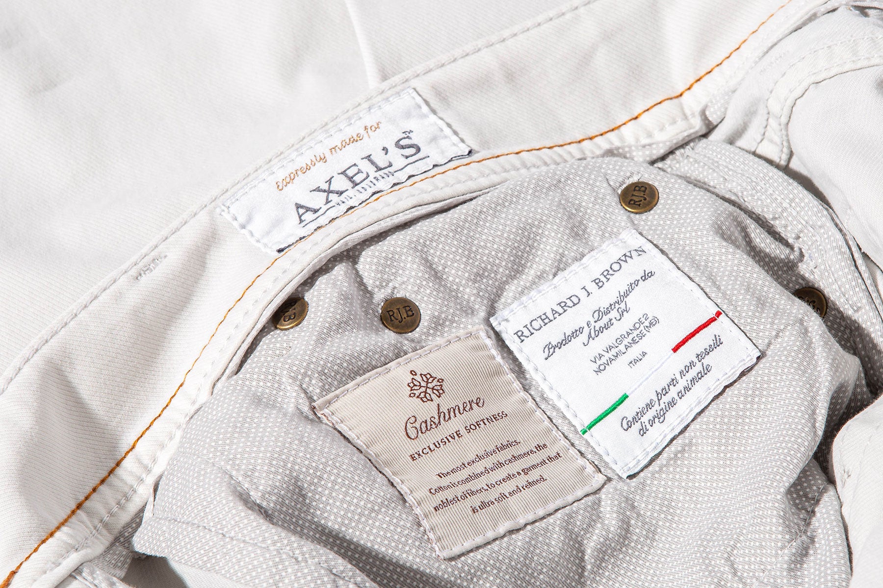 Lawrence Washed Cashmere 5-Pocket In Sasso - AXEL'S