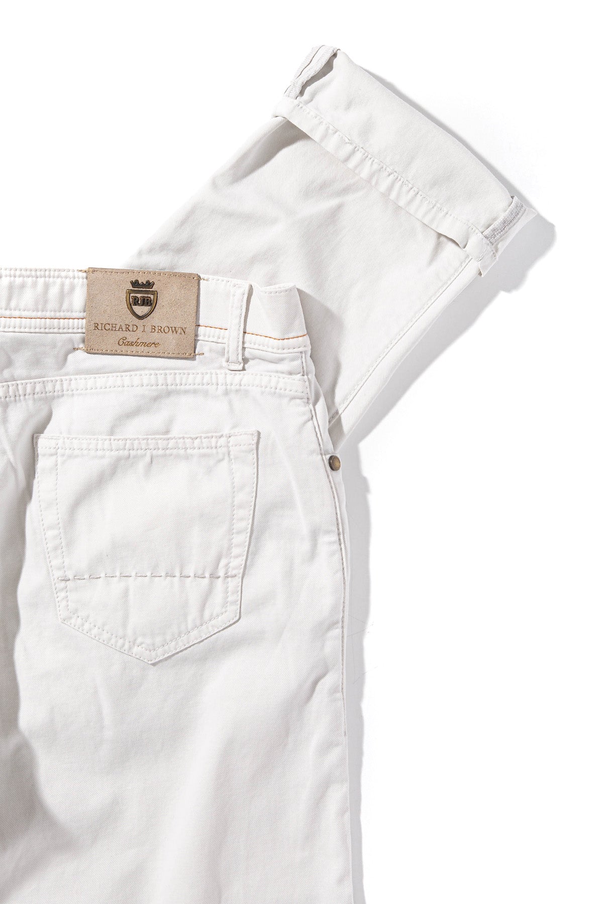 Lawrence Washed Cashmere 5-Pocket In Sasso - AXEL'S