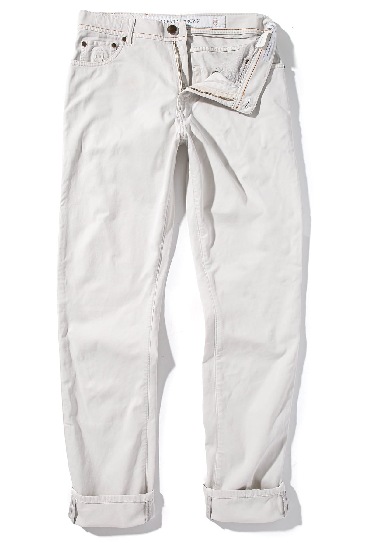 Richard J Brown Lawrence Washed Cashmere 5-Pocket In Sasso Mens - Pants - 5 Pocket