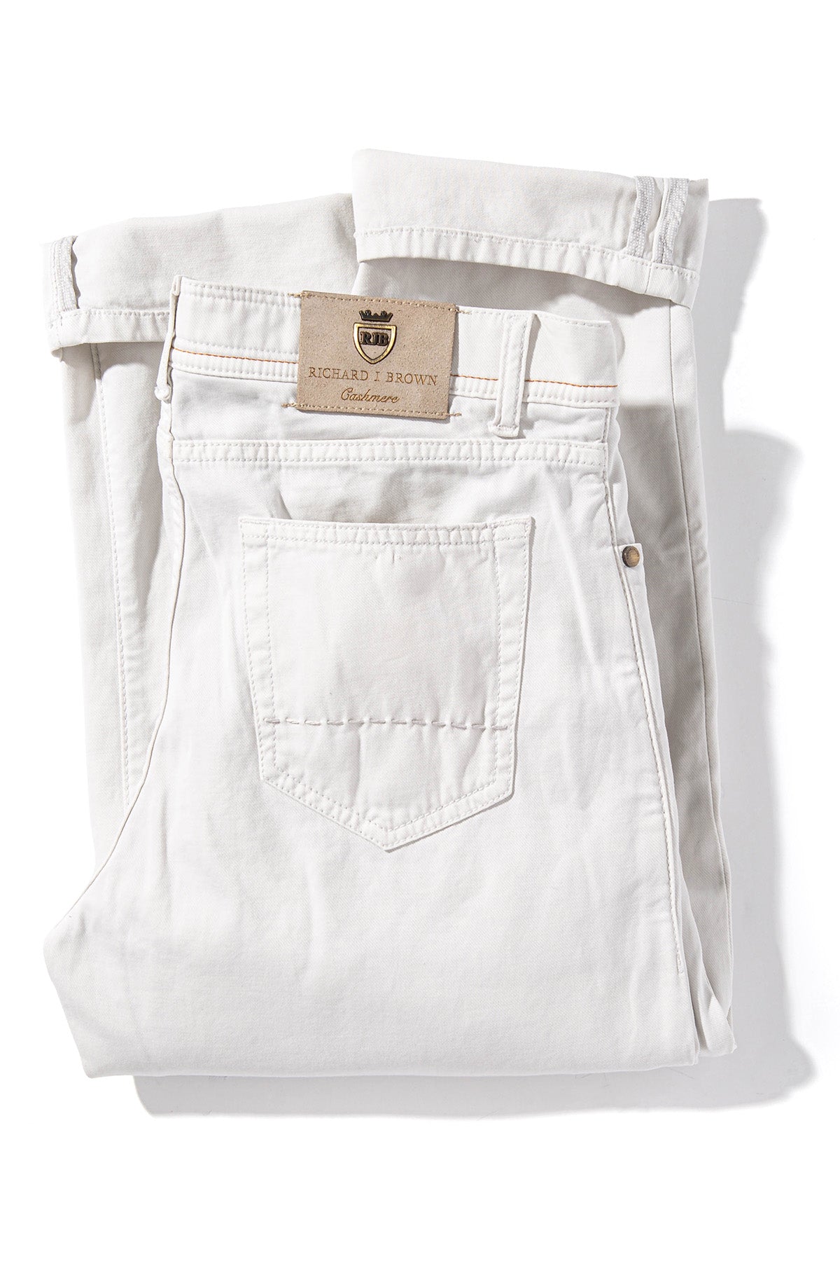Lawrence Washed Cashmere 5-Pocket In Sasso - AXEL'S