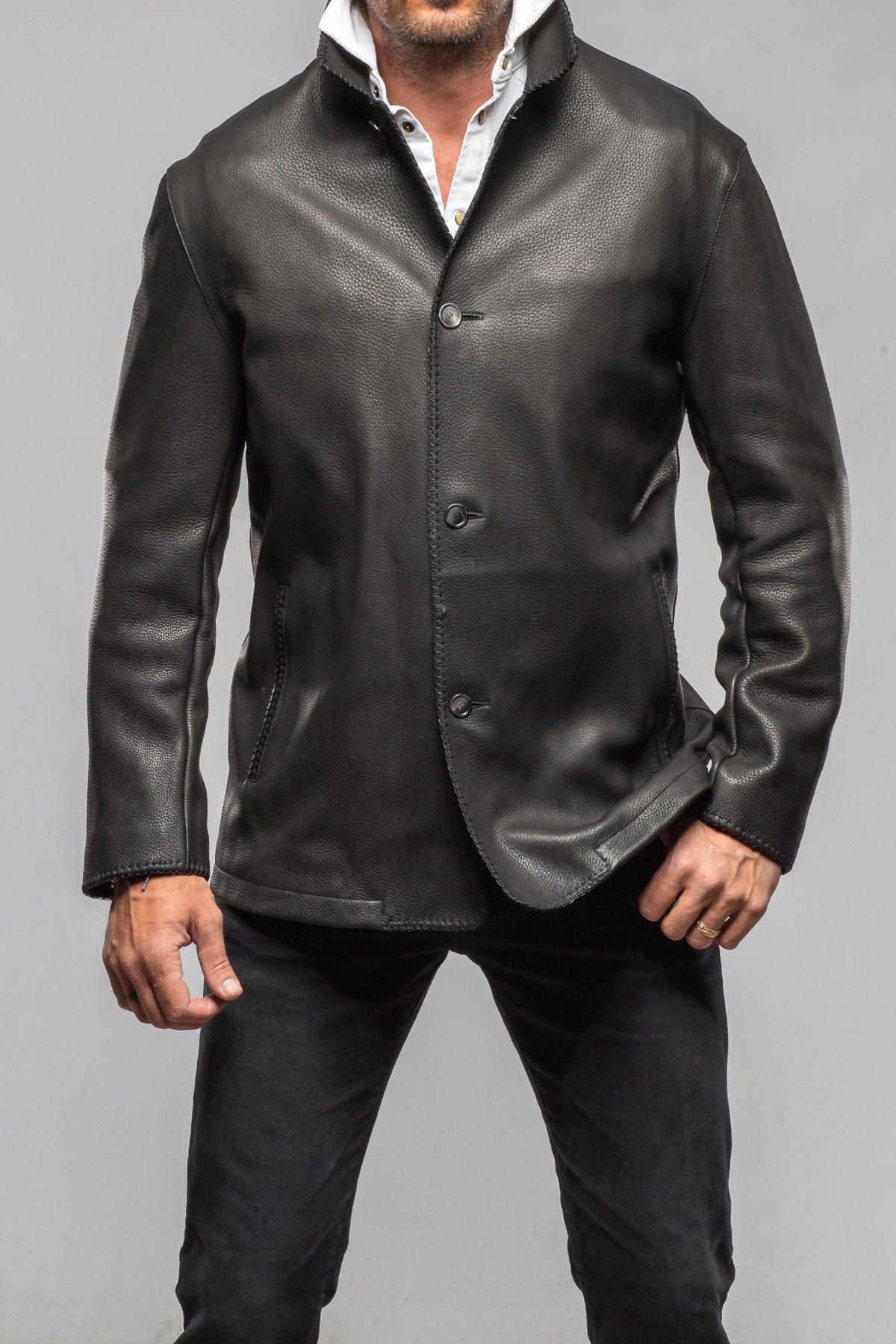 Axel's Deerskin Jacket In Black - AXEL'S