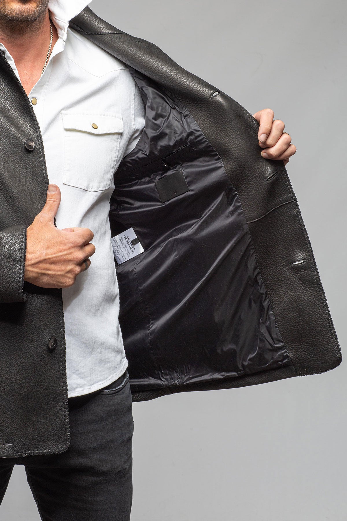 Axel's Deerskin Jacket In Black - AXEL'S