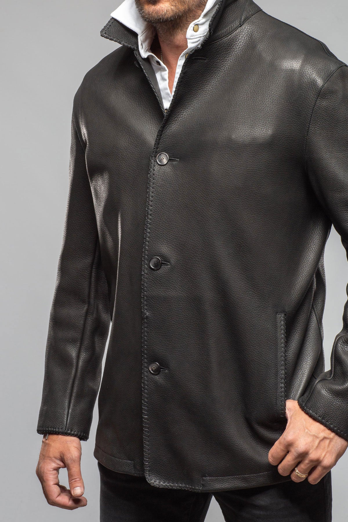 Axel's Deerskin Jacket In Black - AXEL'S