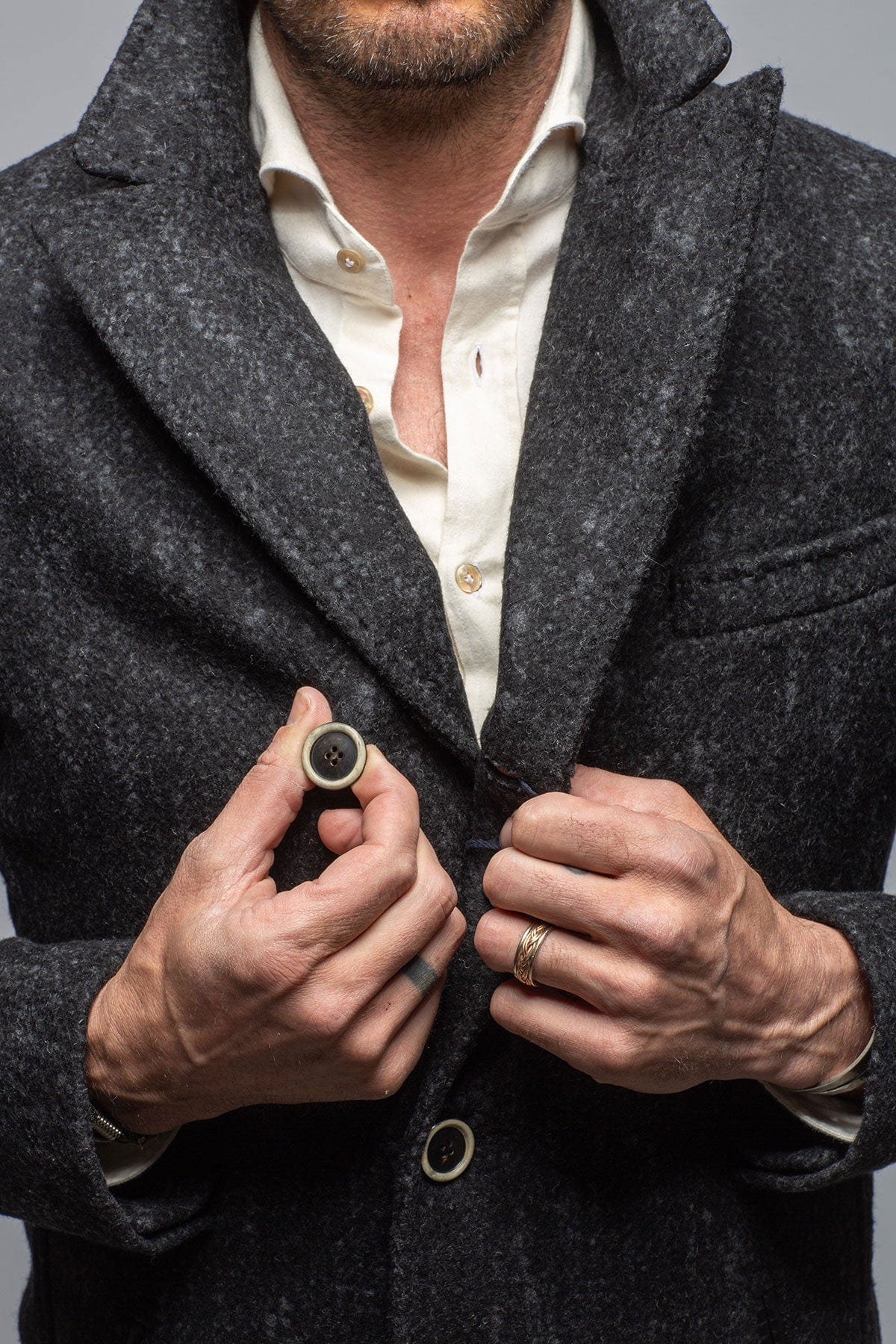 Berlin Topcoat With Snakeskin Trim - AXEL'S