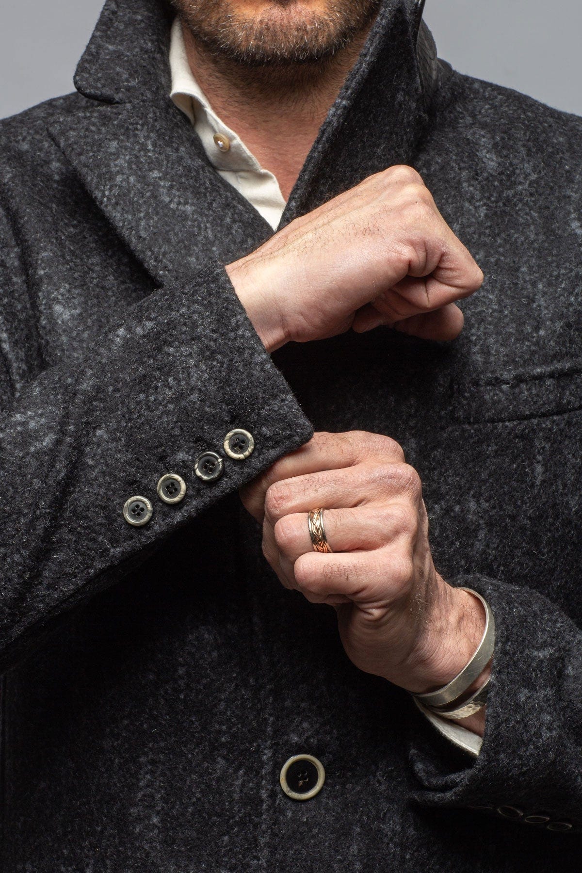 Berlin Topcoat With Snakeskin Trim - AXEL'S
