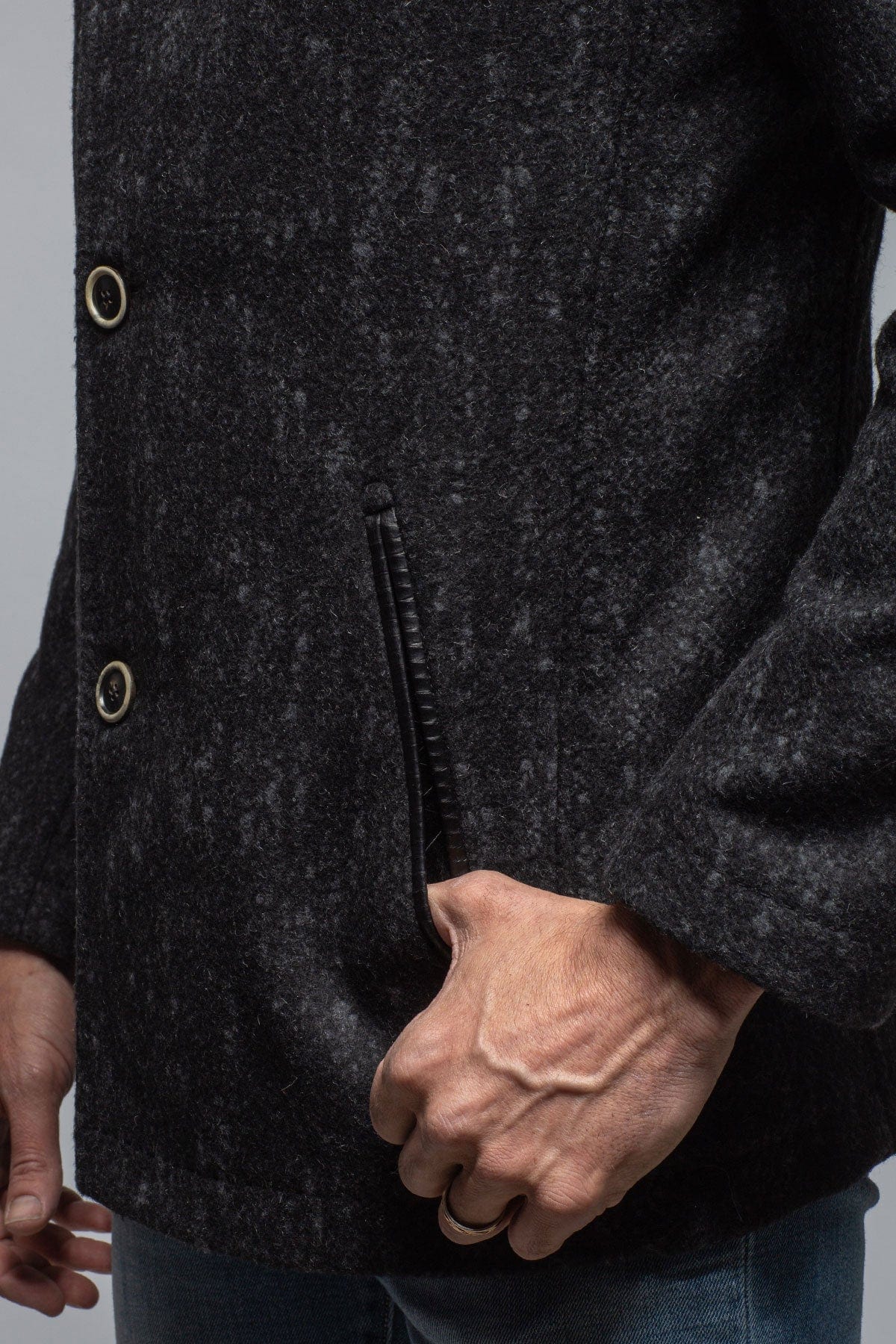 Berlin Topcoat With Snakeskin Trim - AXEL'S