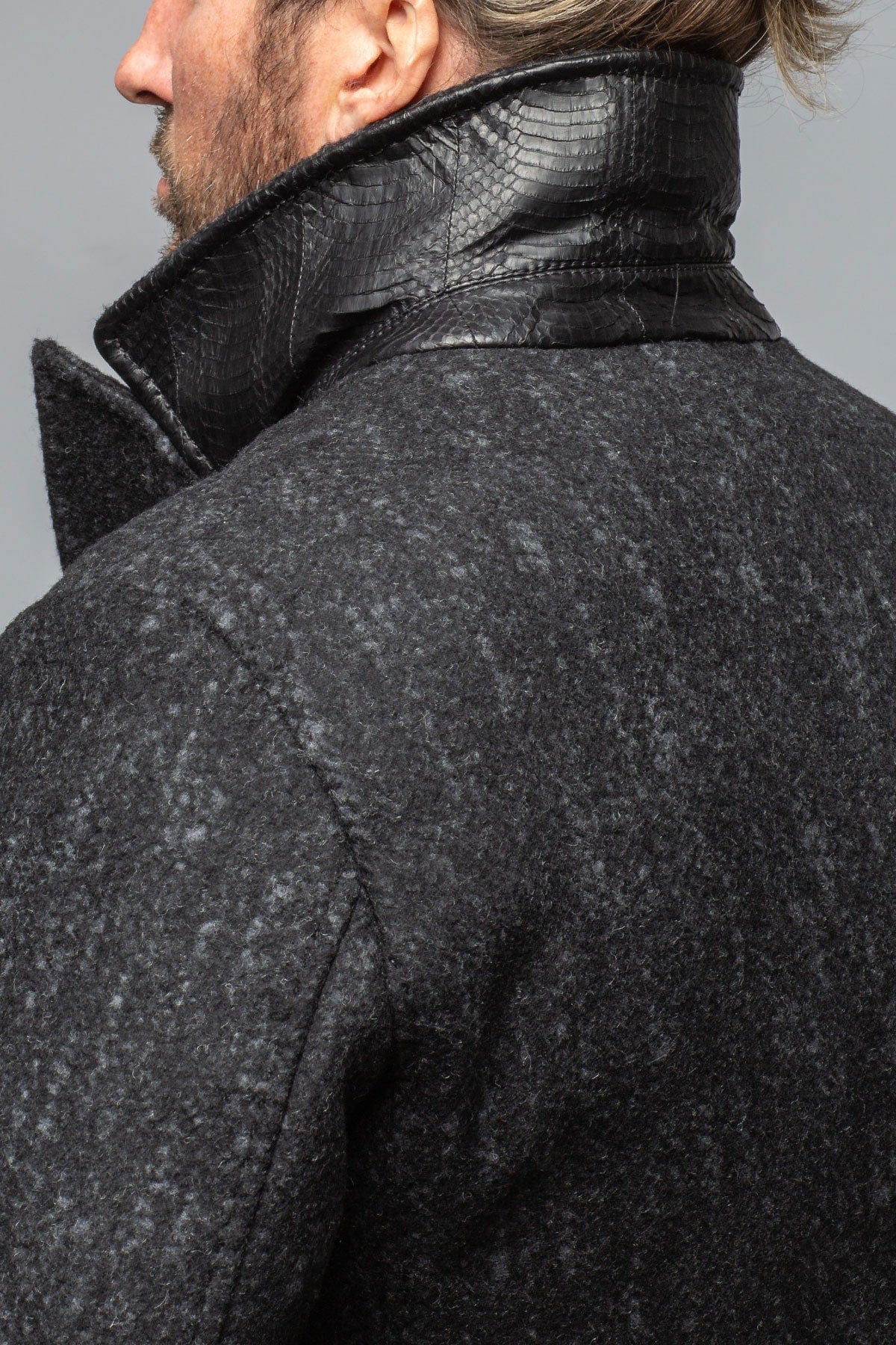 Berlin Topcoat With Snakeskin Trim - AXEL'S