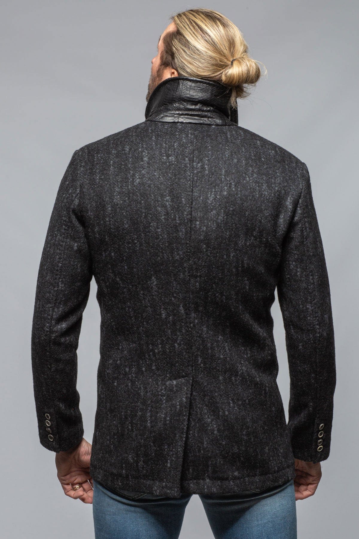 Berlin Topcoat With Snakeskin Trim - AXEL'S